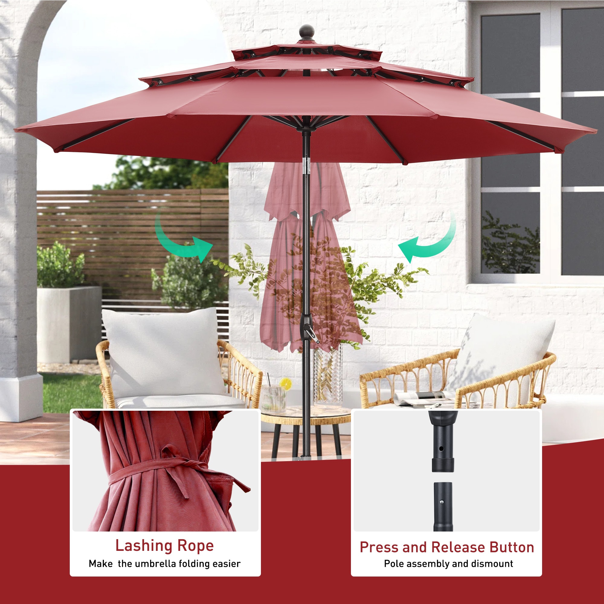 GDY 052MA-RD Umbrellas-2 - View #6