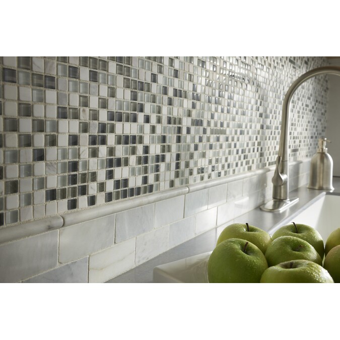 allen + roth D I/O VENATINO GLASS STONE MOSAI in the Tile department at ...