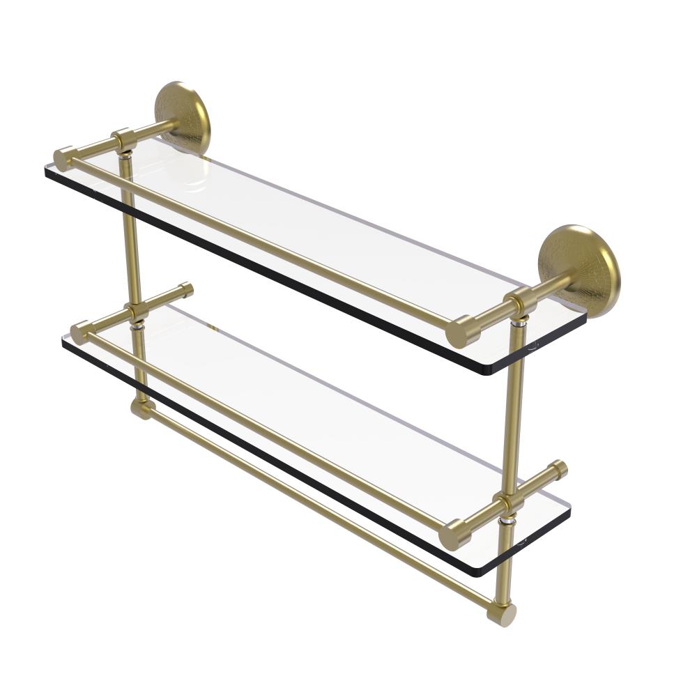 Allied Brass Tango Satin 1-Tier Brass Wall Mount Bathroom Shelf