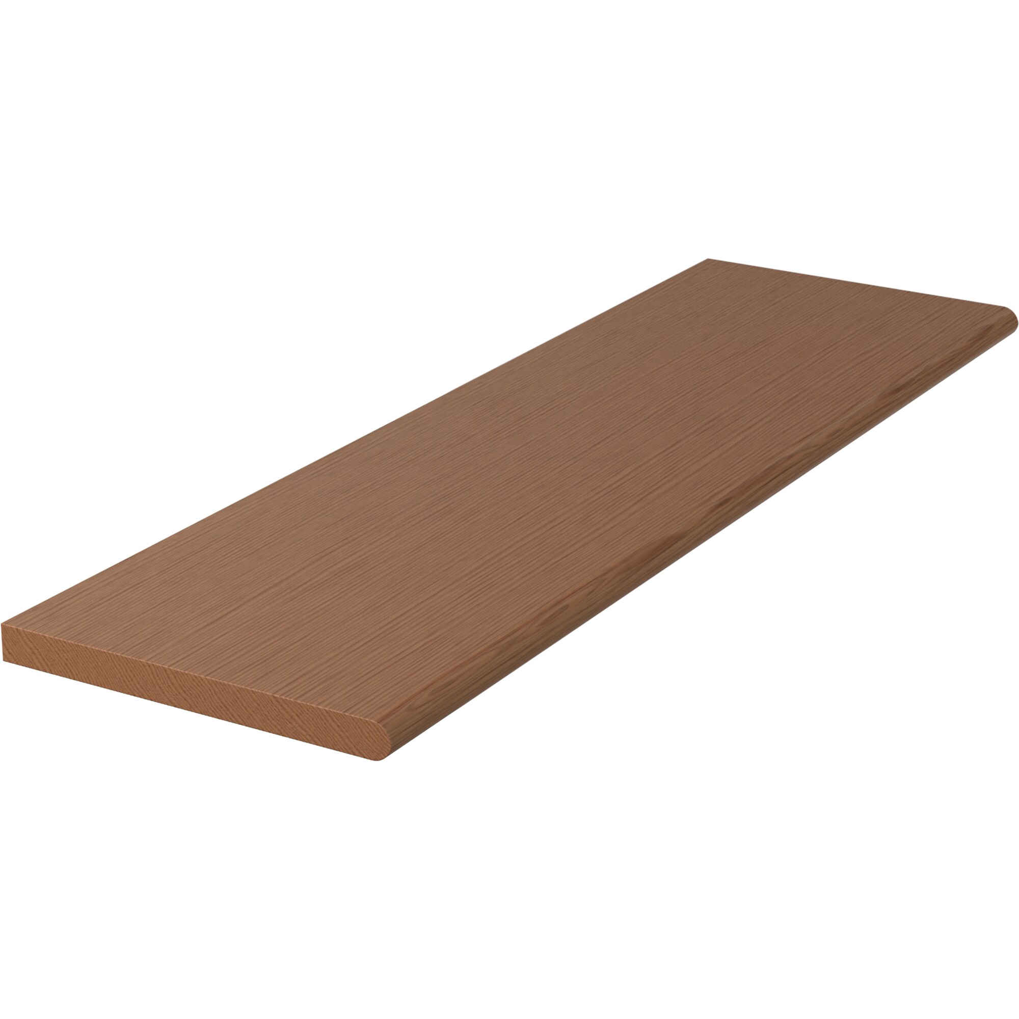 L.J. Smith Stair Systems 807011X36-WO 36-in x 11.5-in x 1-in Brown White oak No return Bullnose Stair Tread