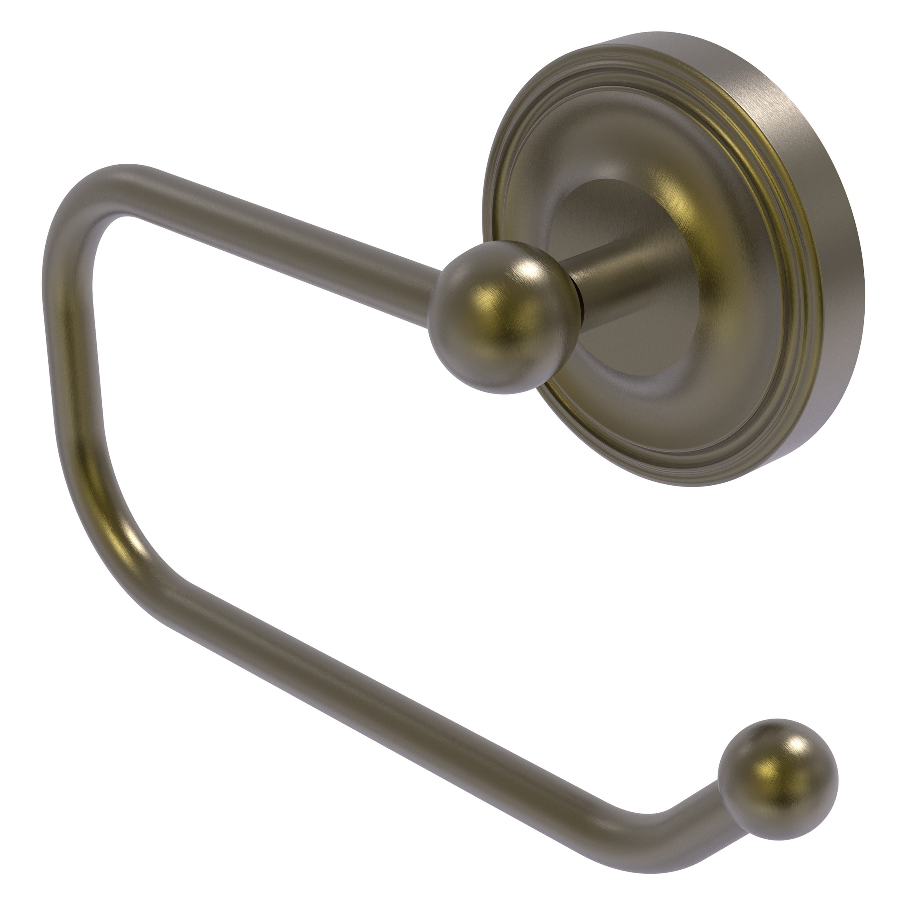 Allied Brass R-24E-ABR Regal Antique Brass Wall mount Single post Toilet Paper Holder 1 -Rolls