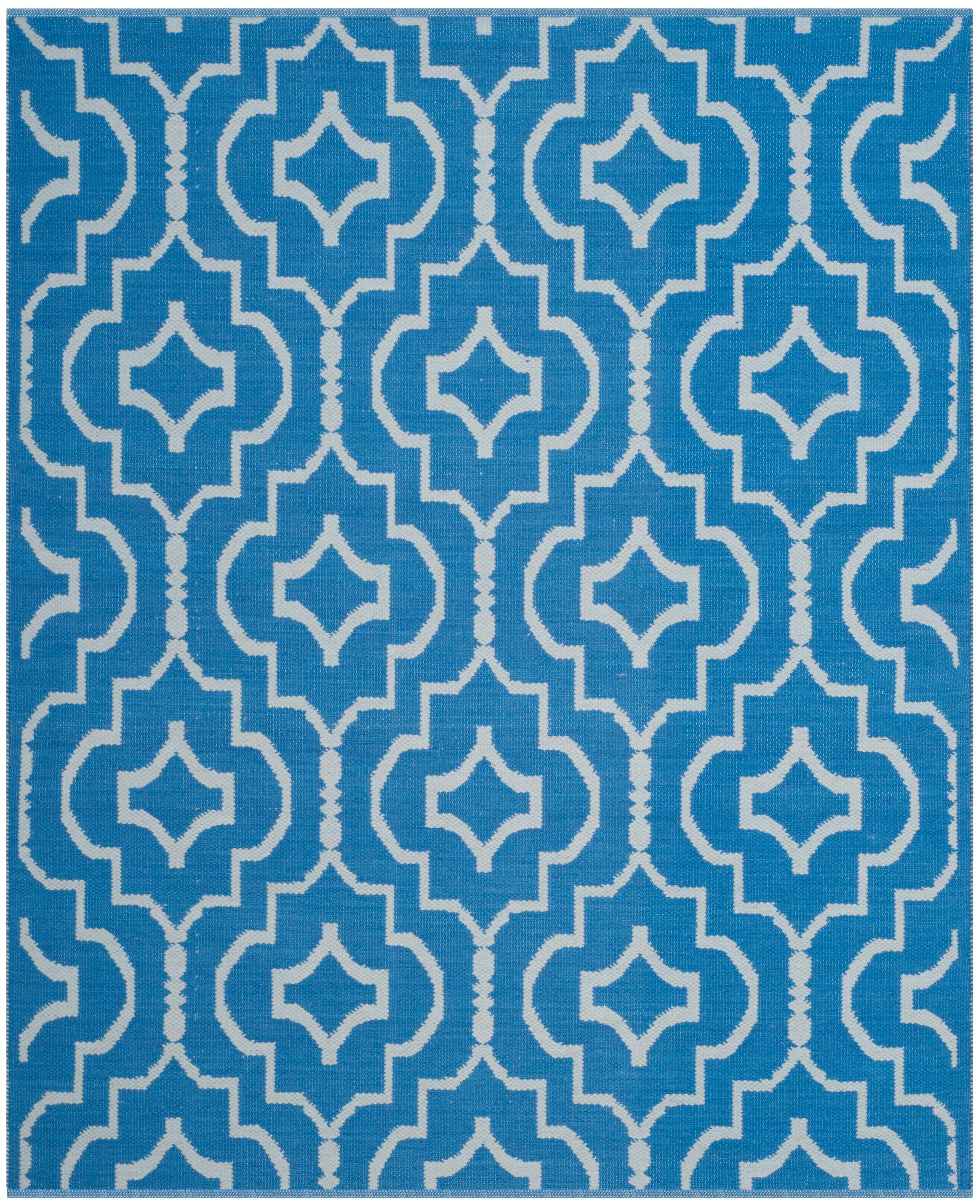 Safavieh MTK722C-5 Montauk Depoe 5 x 8 (ft) Cotton Blue/Ivory Rectangular Indoor Coastal Area rug