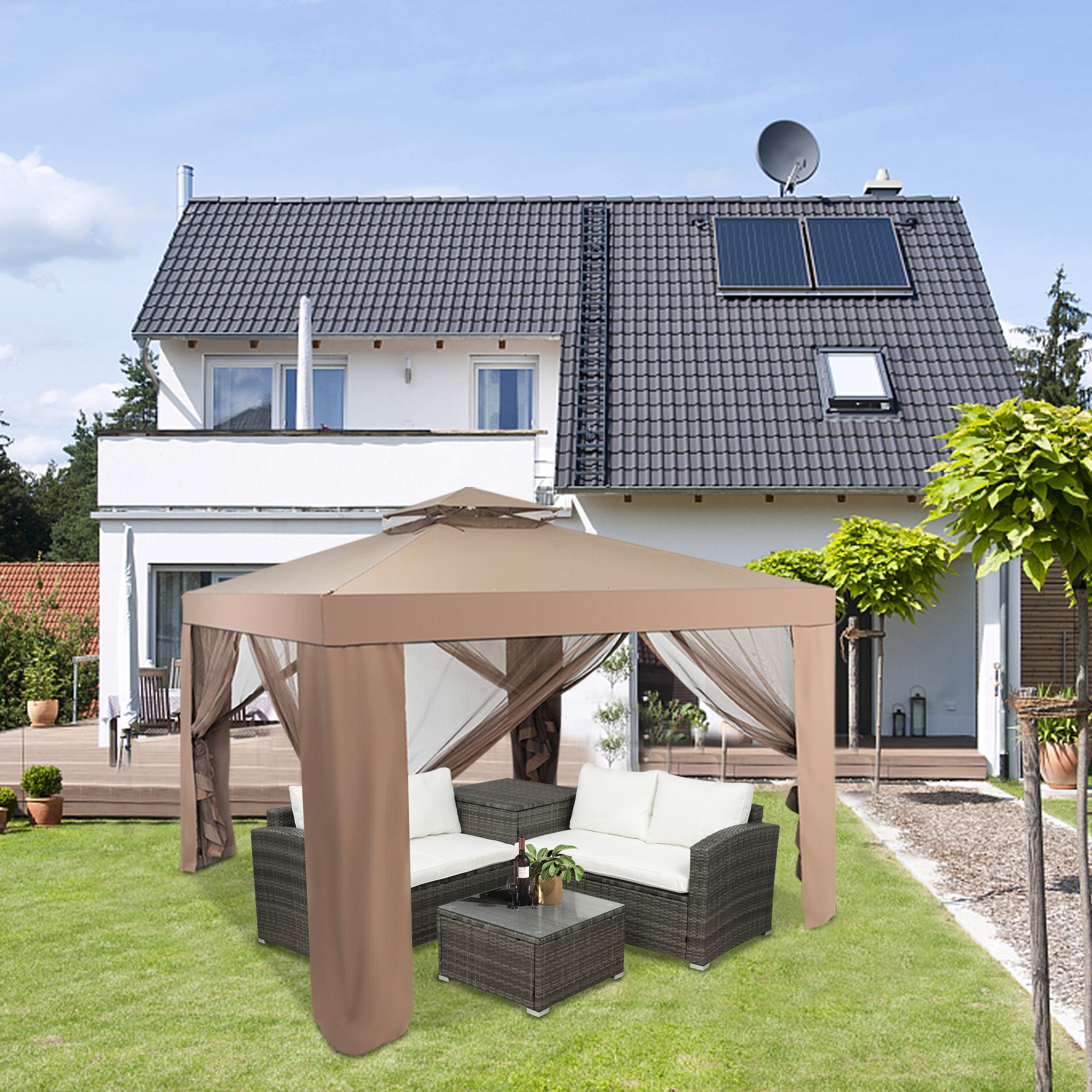 Forclover HBV-3907CF Wood-Resin-Gazebos - View #11