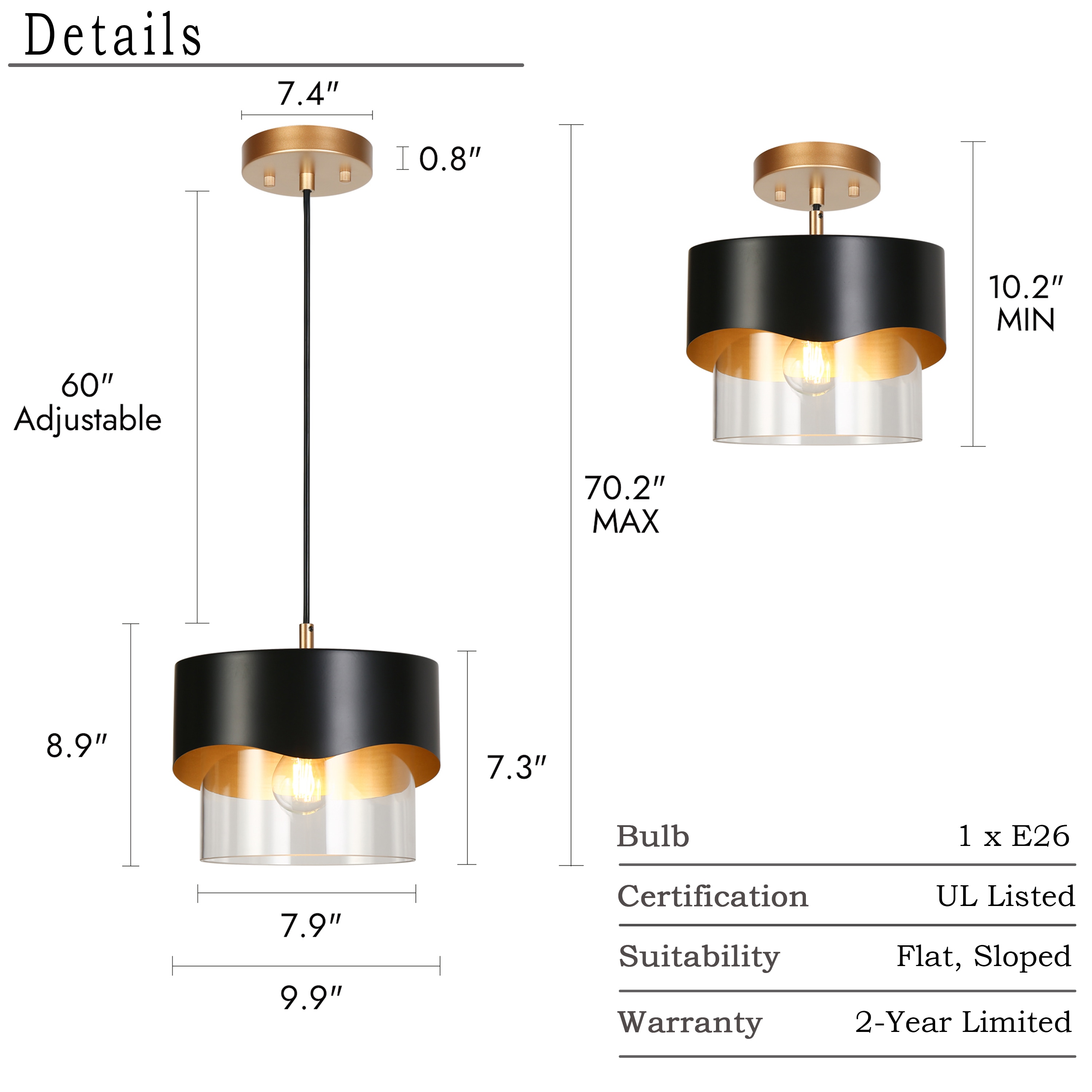 ZEVNI L3VJ7NVEW5304SH9 Pendant-Lights - View #6
