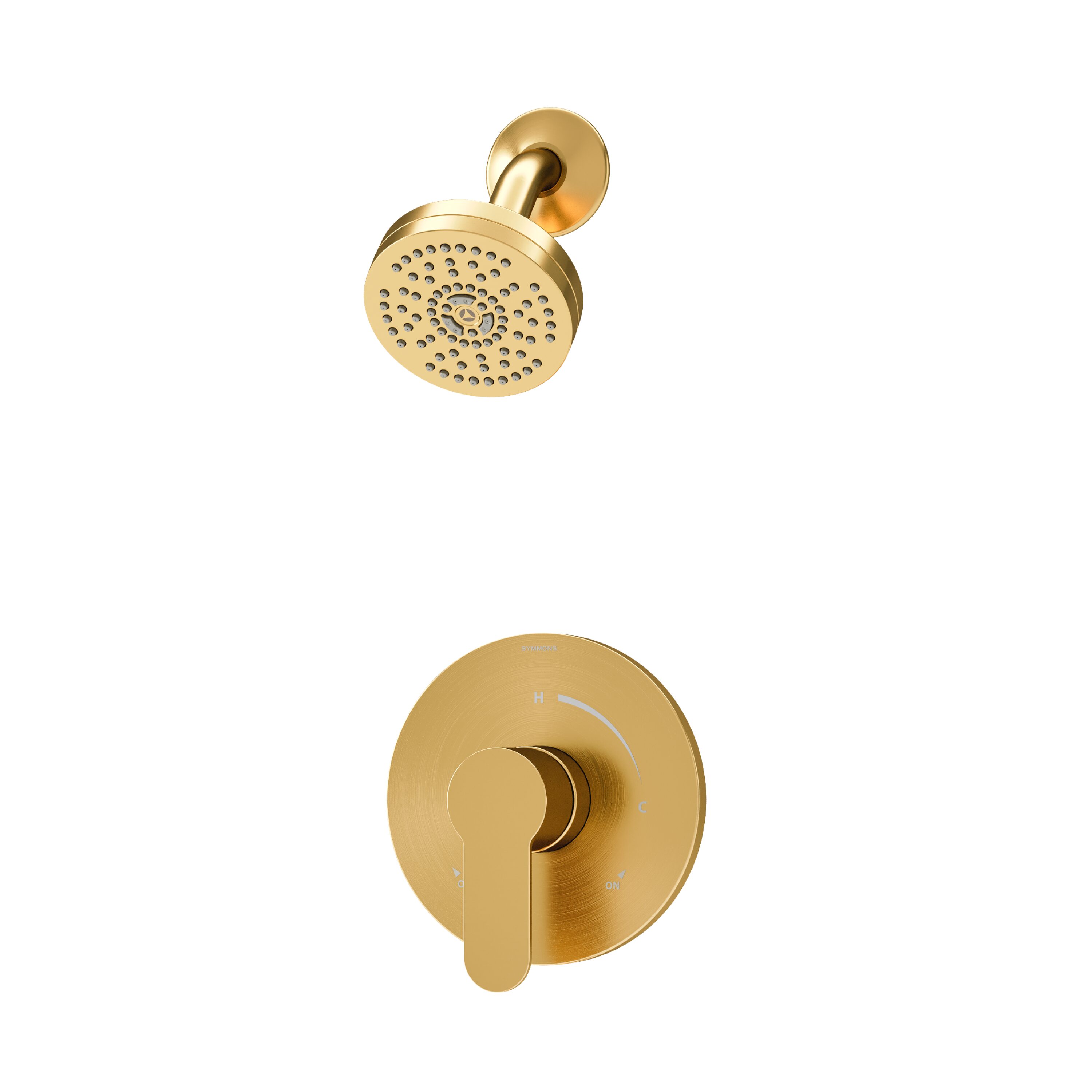 Symmons 6791BBZ15TRM Identity Brushed Bronze 1-handle Single function 3.94-Inches Round Shower Faucet