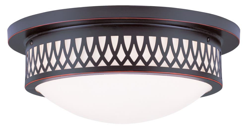 Livex Lighting 7353-67 Westfield 3-Light Olde Bronze Flush Mount Light