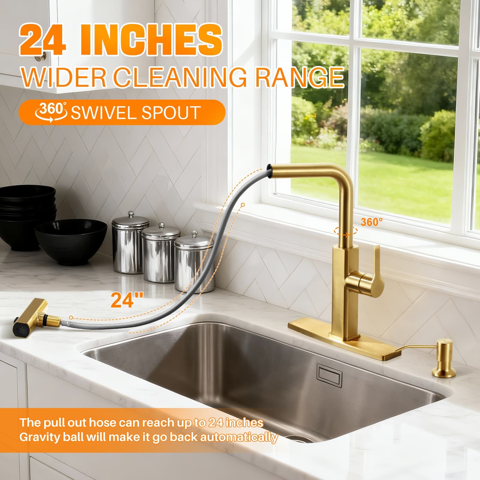 ALEASHA AL-4M40G-S Kitchen-Faucets - View #6
