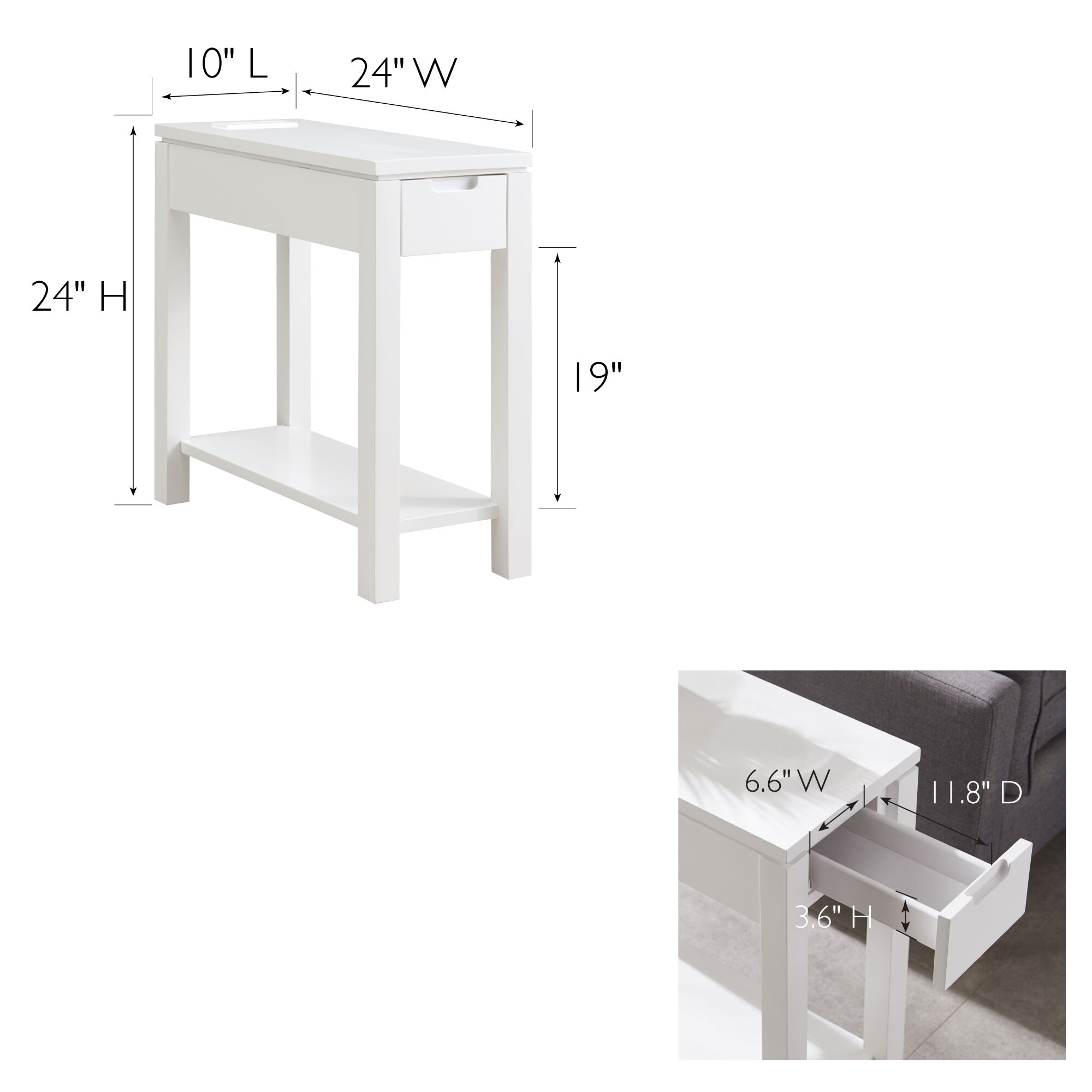 Leick Home 9080-WT End-Tables - View #2
