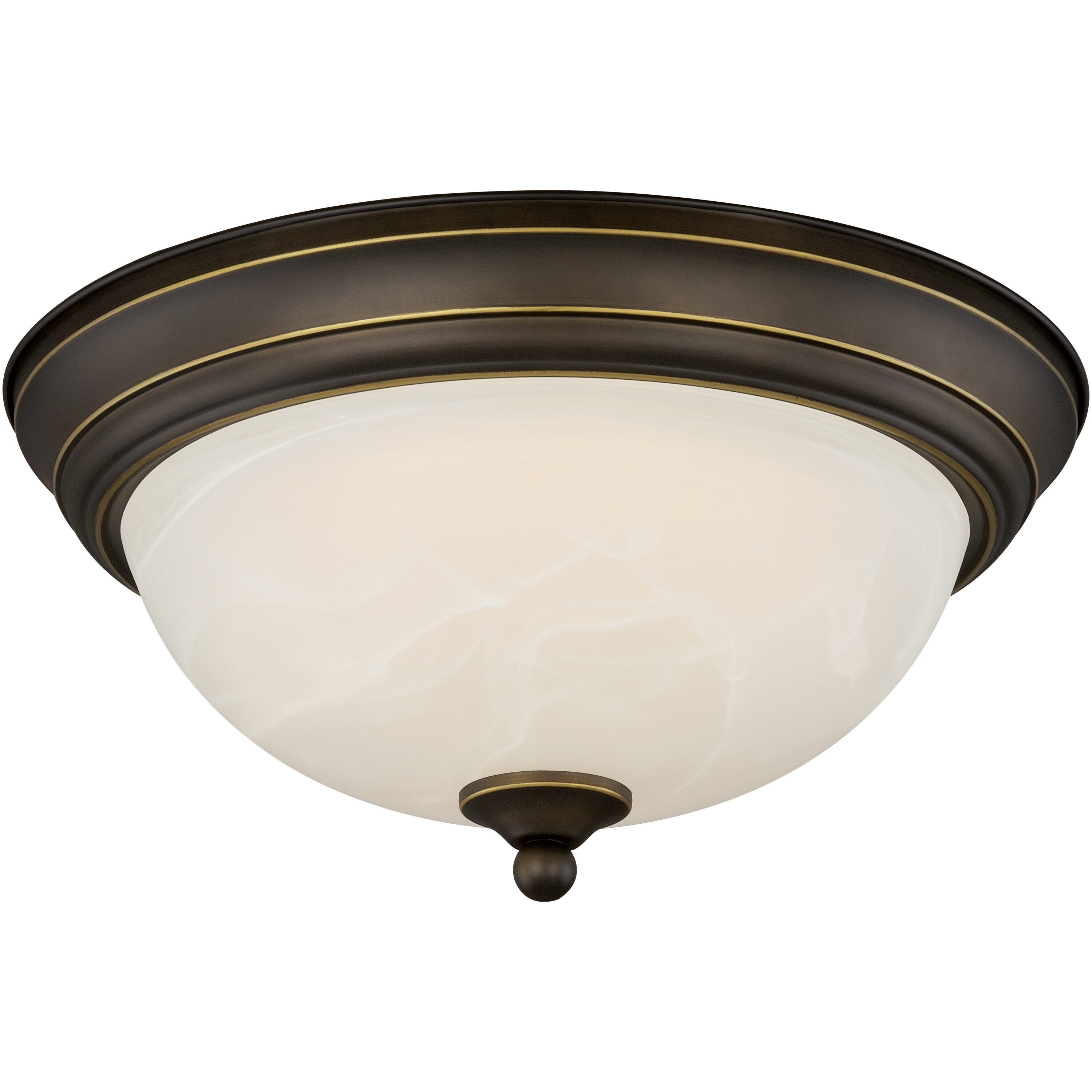 Cascadia C0293 Stevens 1 -Light 15-in Burnished Bronze Integrated LED Flush Mount Light