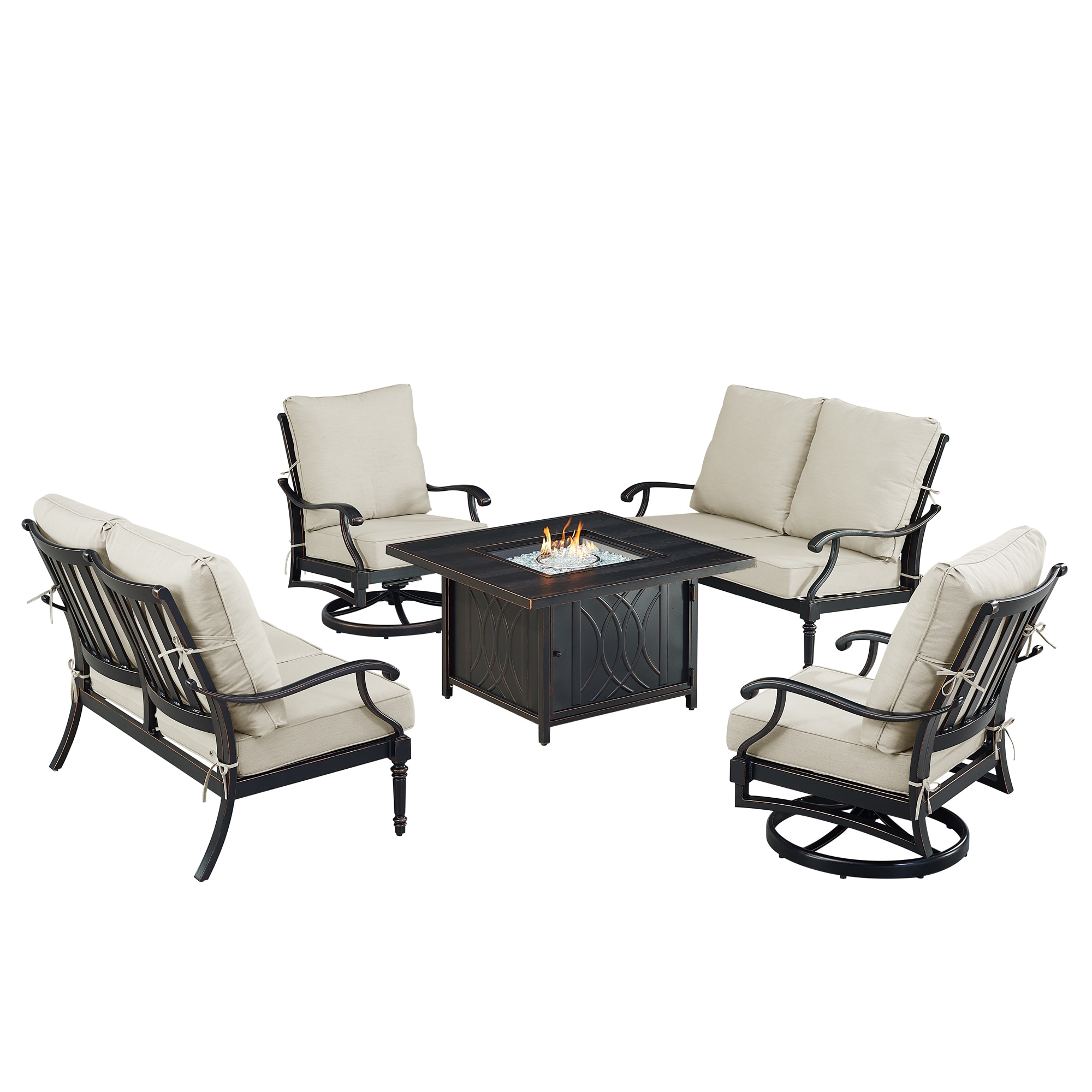Oakland Living SHACO2LS2CHCAVELGCU Patio-Conversation-Sets - View #2