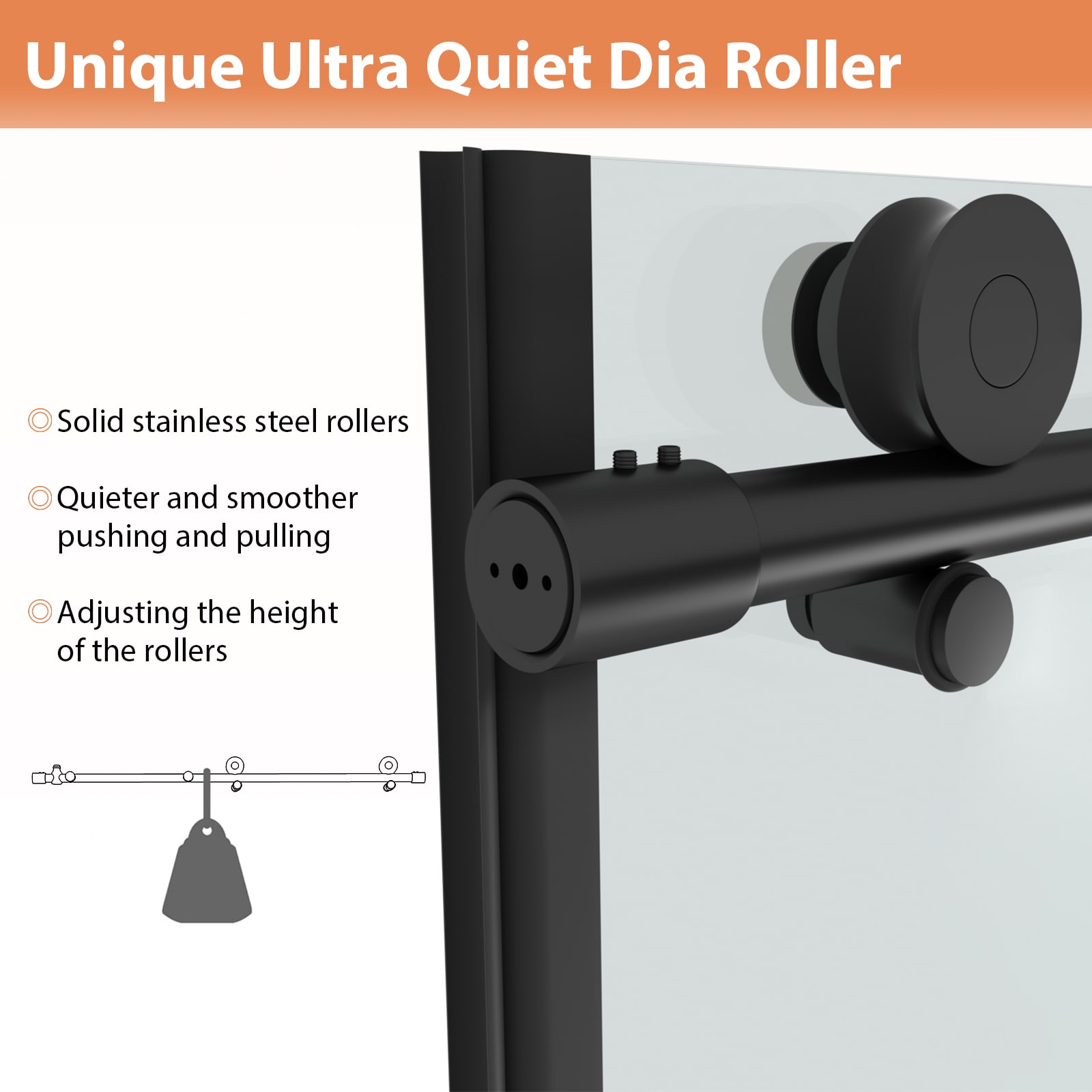 Lordear LD-SEP88BL100 Shower-Doors - View #6