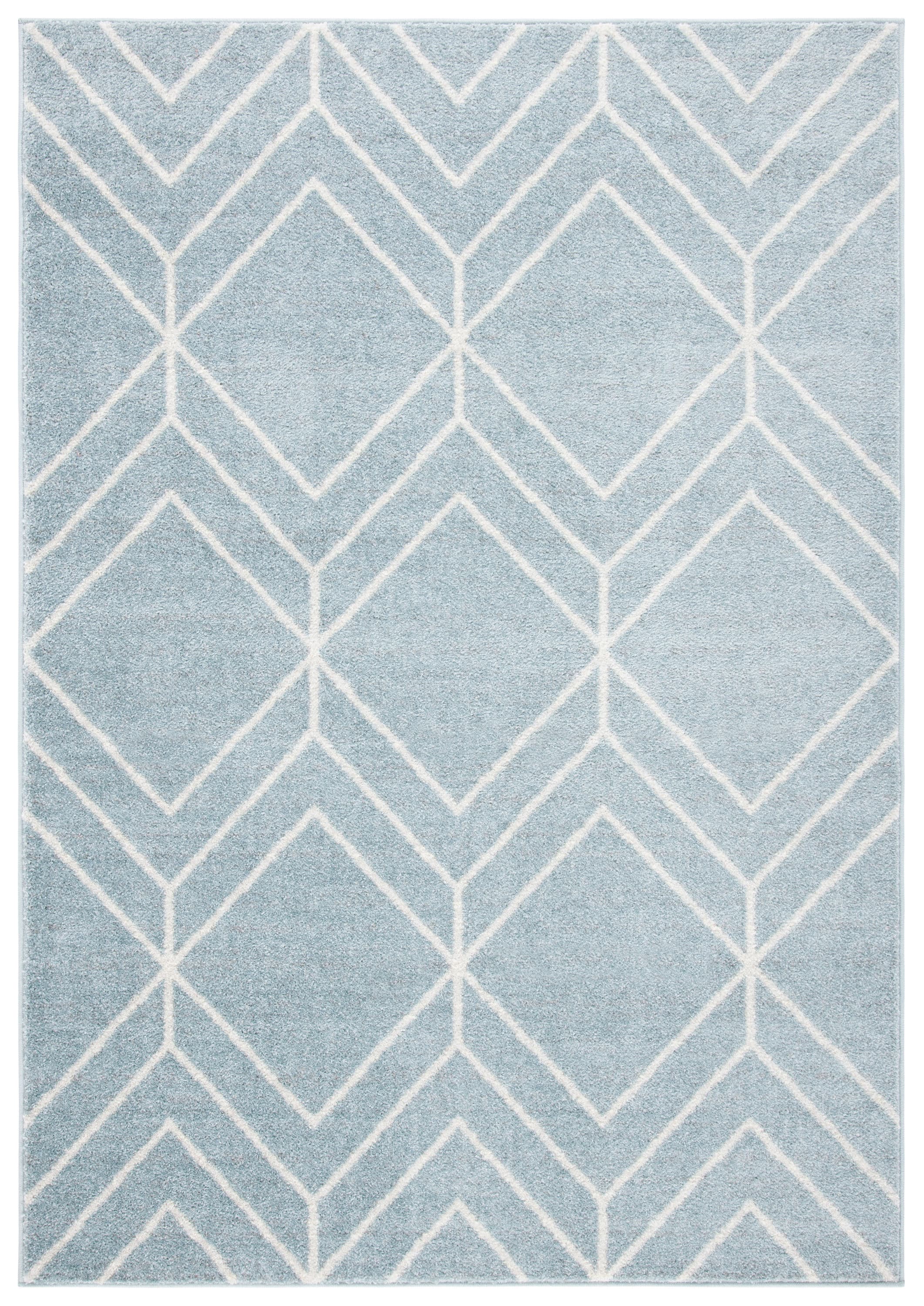 Safavieh ADR241M-4 Adirondack 4 x 6 (ft) Loomed Polypropylene Blue/Ivory Rectangular Indoor Geometric Bohemian/Eclectic Area rug