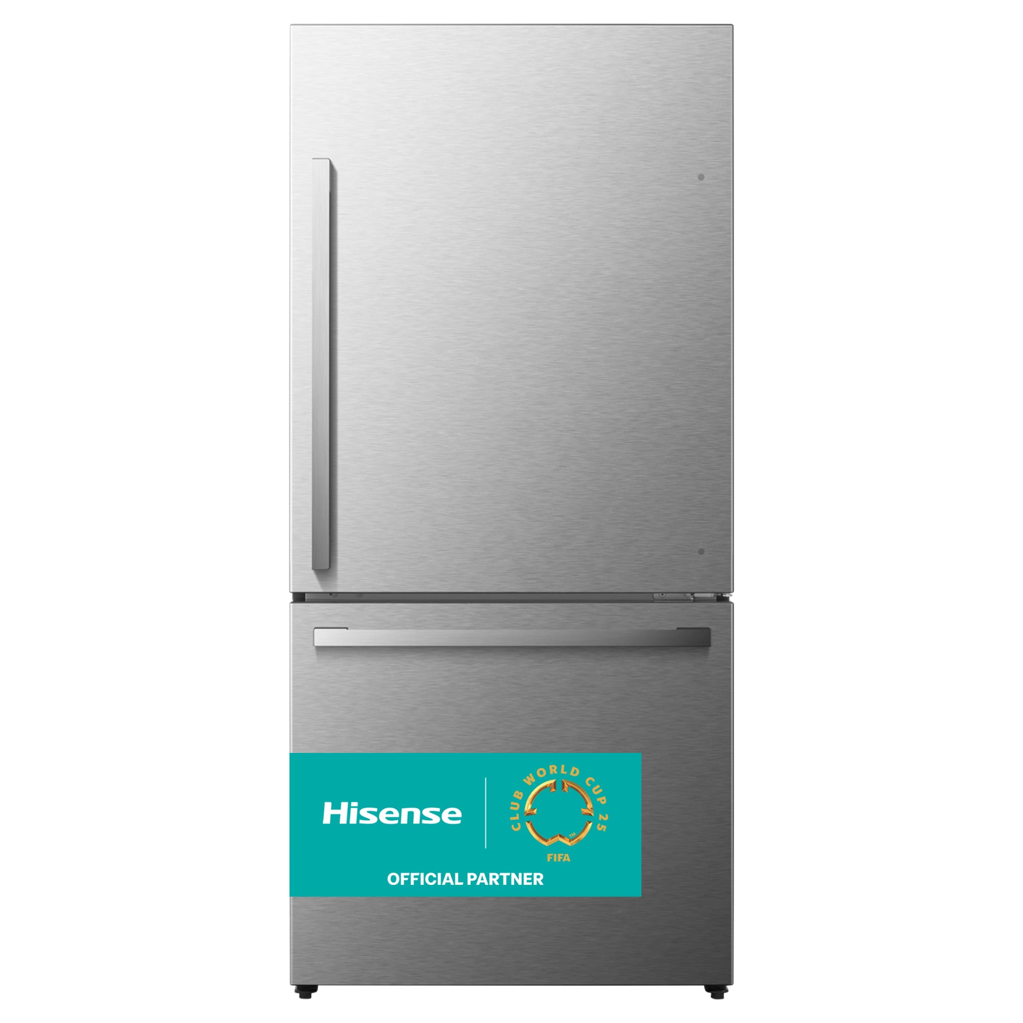 Hisense 17.2-cu ft Counter-depth Bottom-Freezer Refrigerator (Fingerprint Resistant Stainless Steel) ENERGY STAR