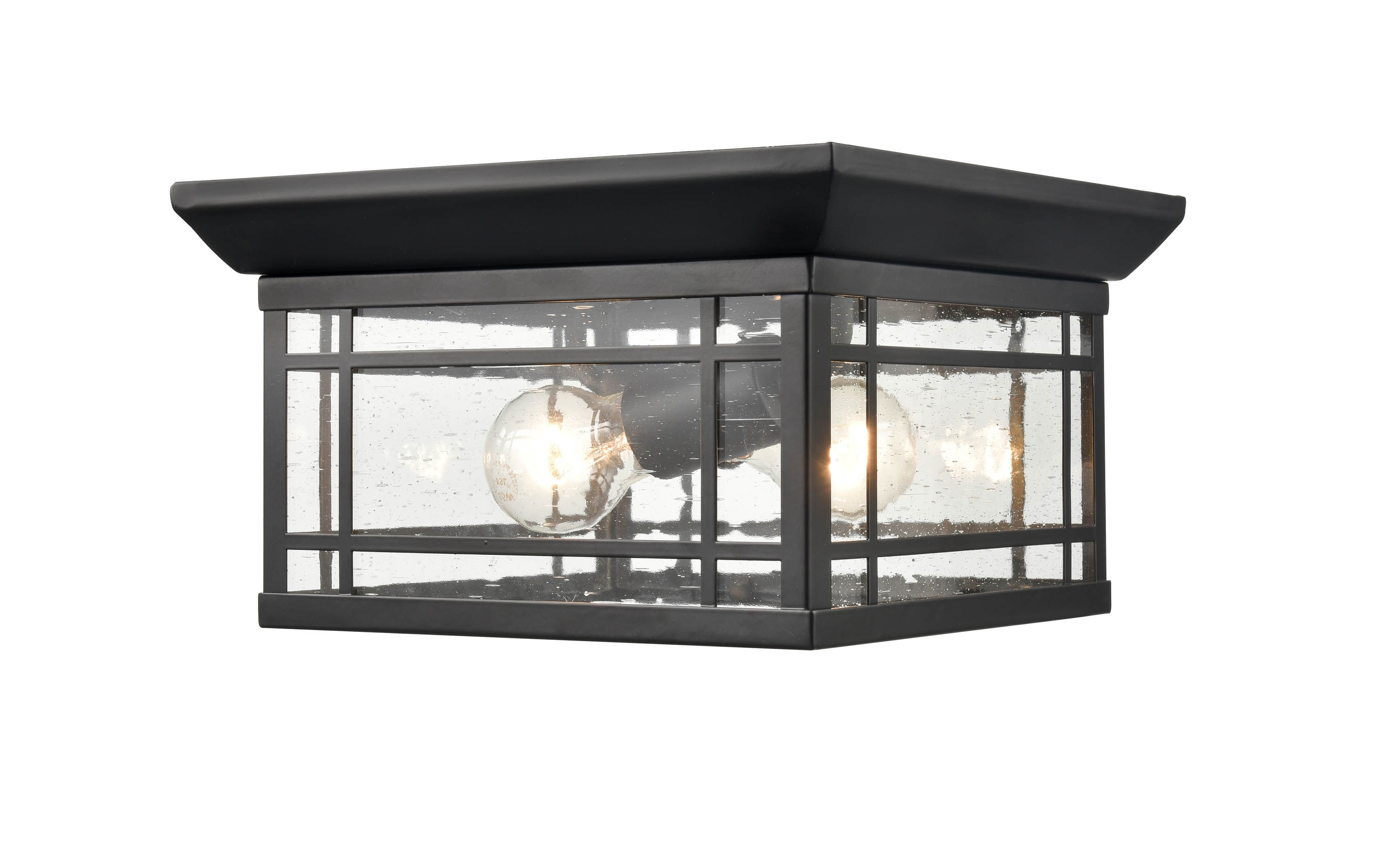 Millennium Lighting Armington 1-Light 6.5-in Black Indoor/Outdoor Flush ...