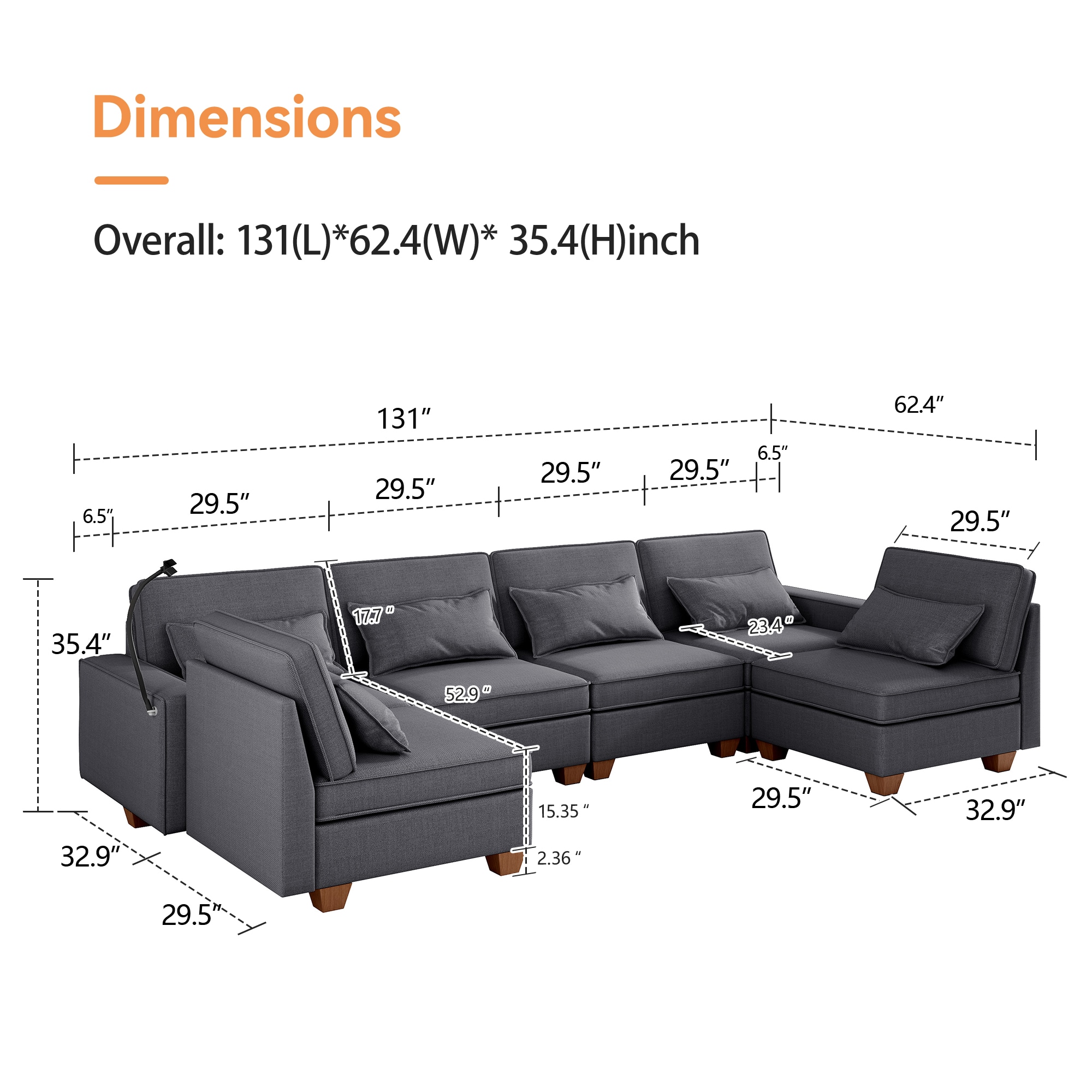 Jarenie YMX05S42-WT Sofas-Loveseats - View #7