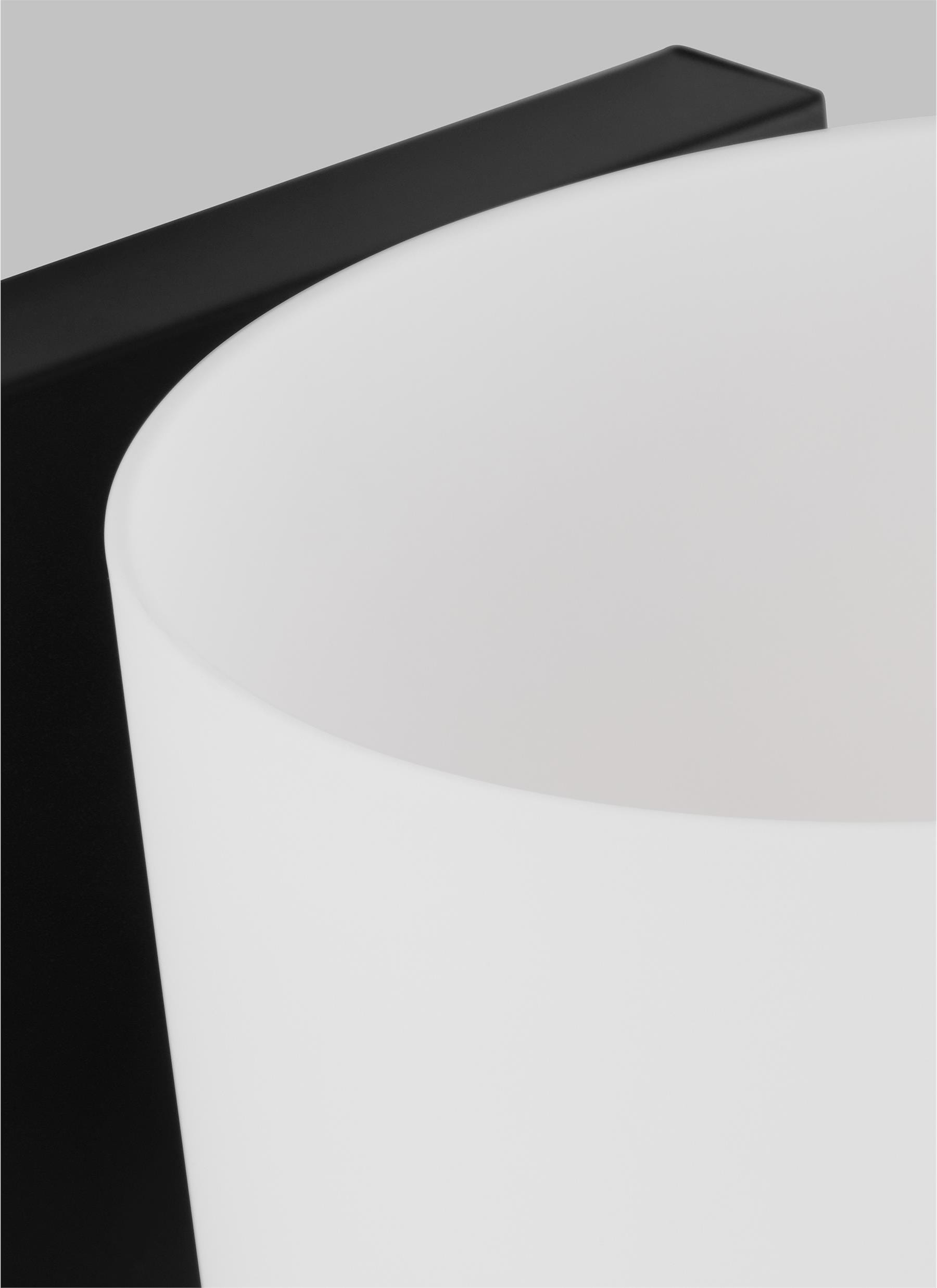 Canfield Midnight Black 8.25'' Modern Wall Sconce with Etched Glass