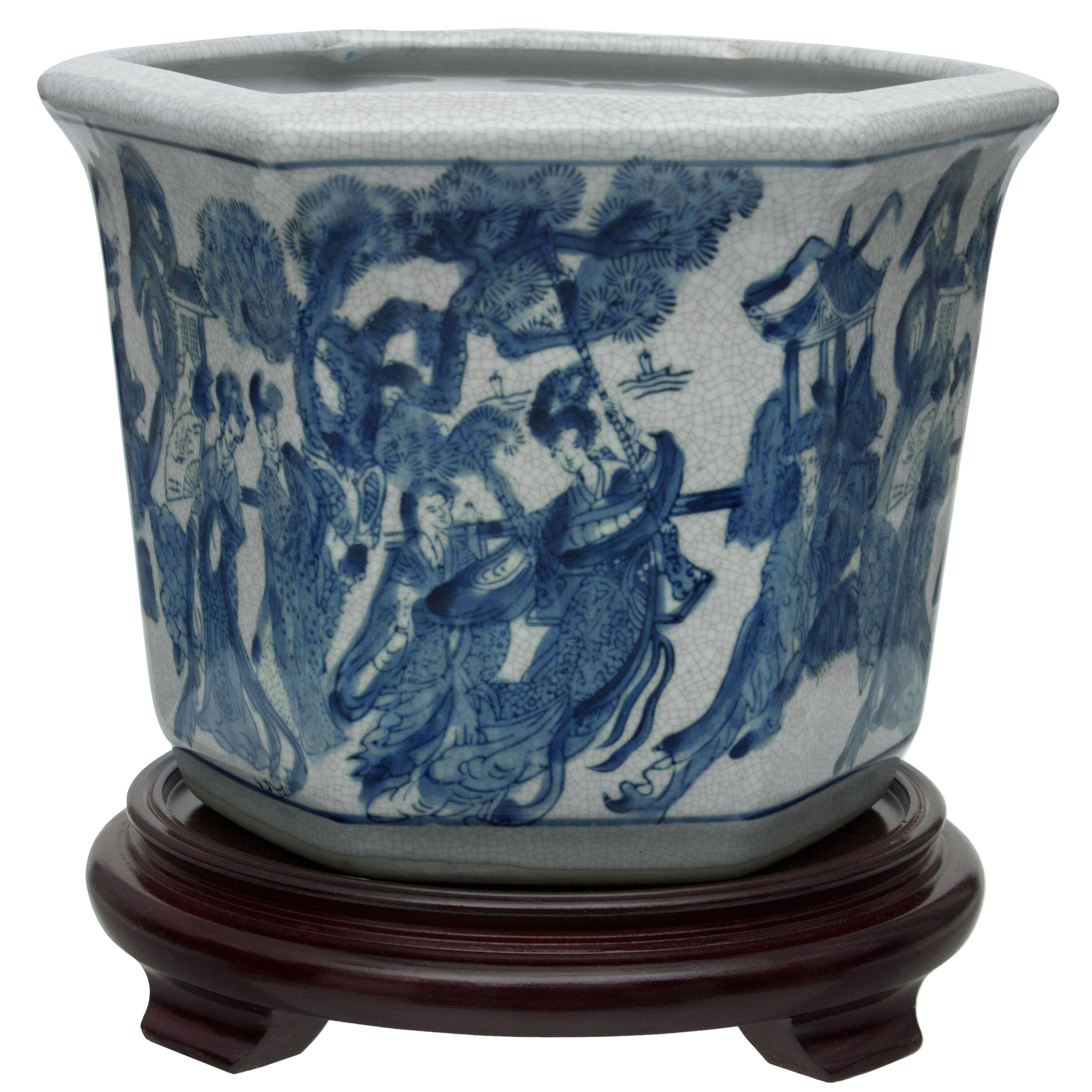 Oriental Furniture BW-FLOWER-BWLD Planter-Window-Box - View #2