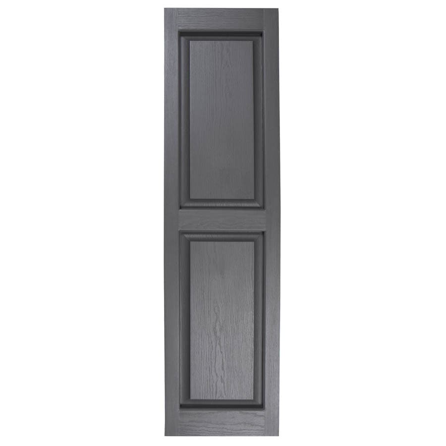 Alpha SLR55GNT 2-Pack 14.5-in W x 54.5-in H Granite Raised Panel Vinyl Exterior Shutters