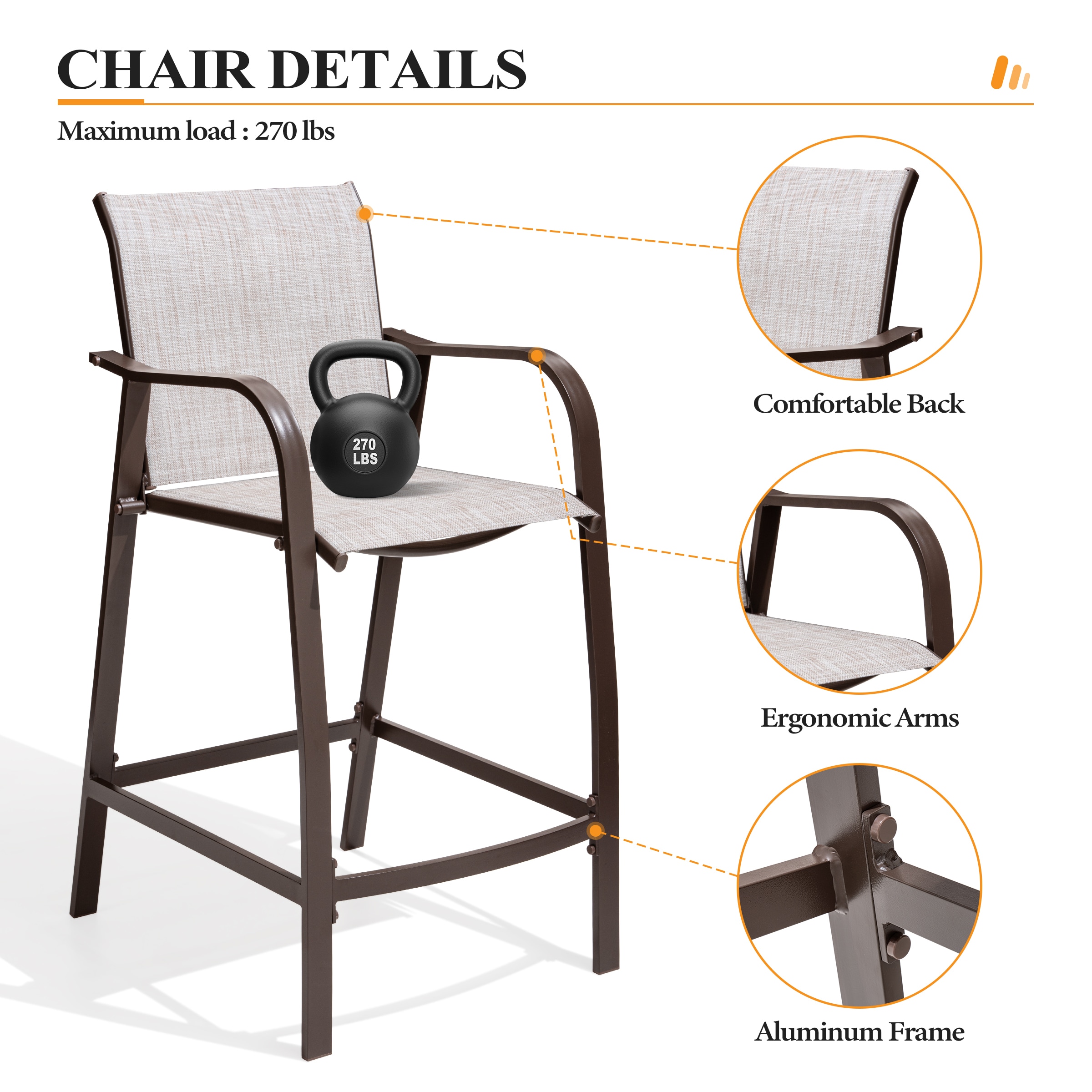 Crestlive Products CL-ST001BEI Patio-Chairs - View #5