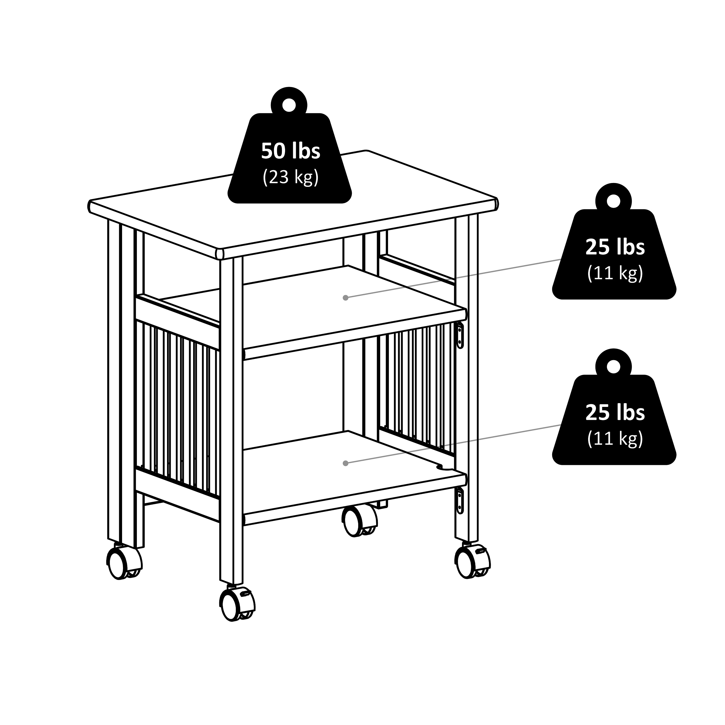 Winsome Wood 81628 Office-Carts - View #15