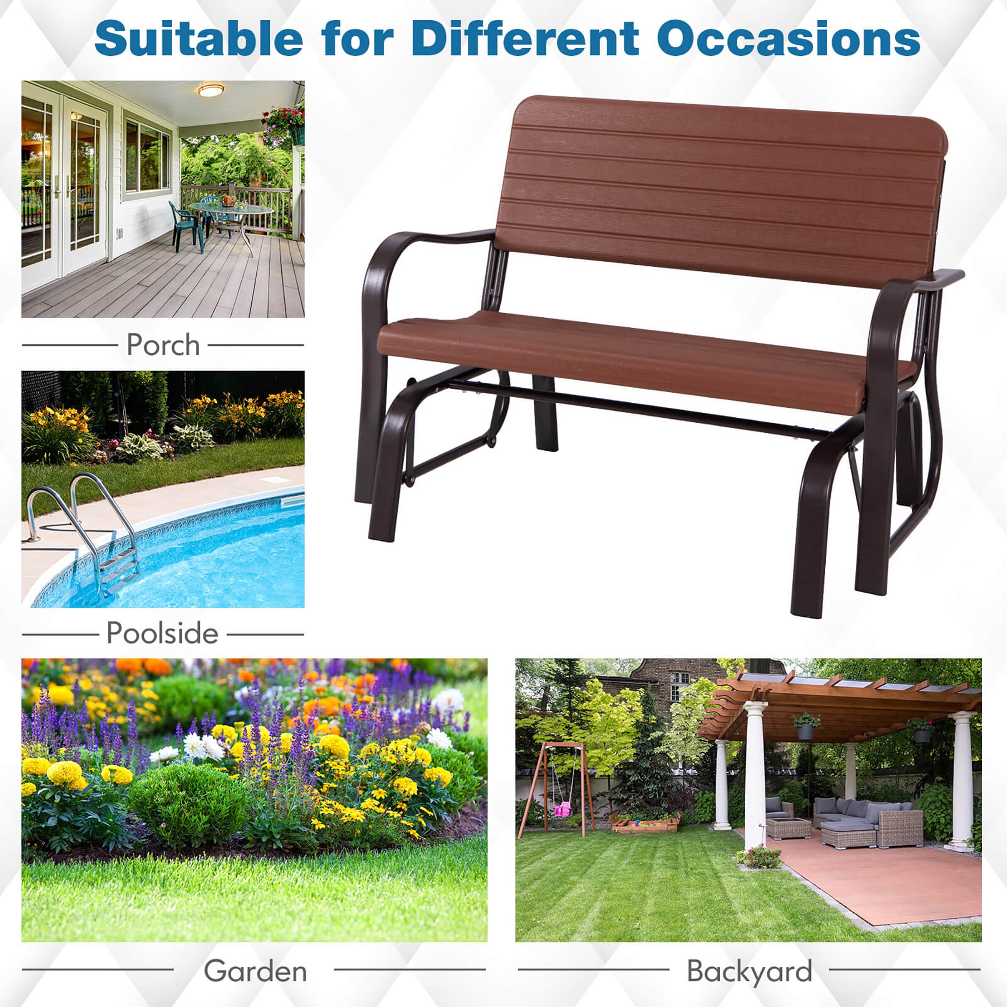 Costway HCST01842 Swing-Gliders - View #4