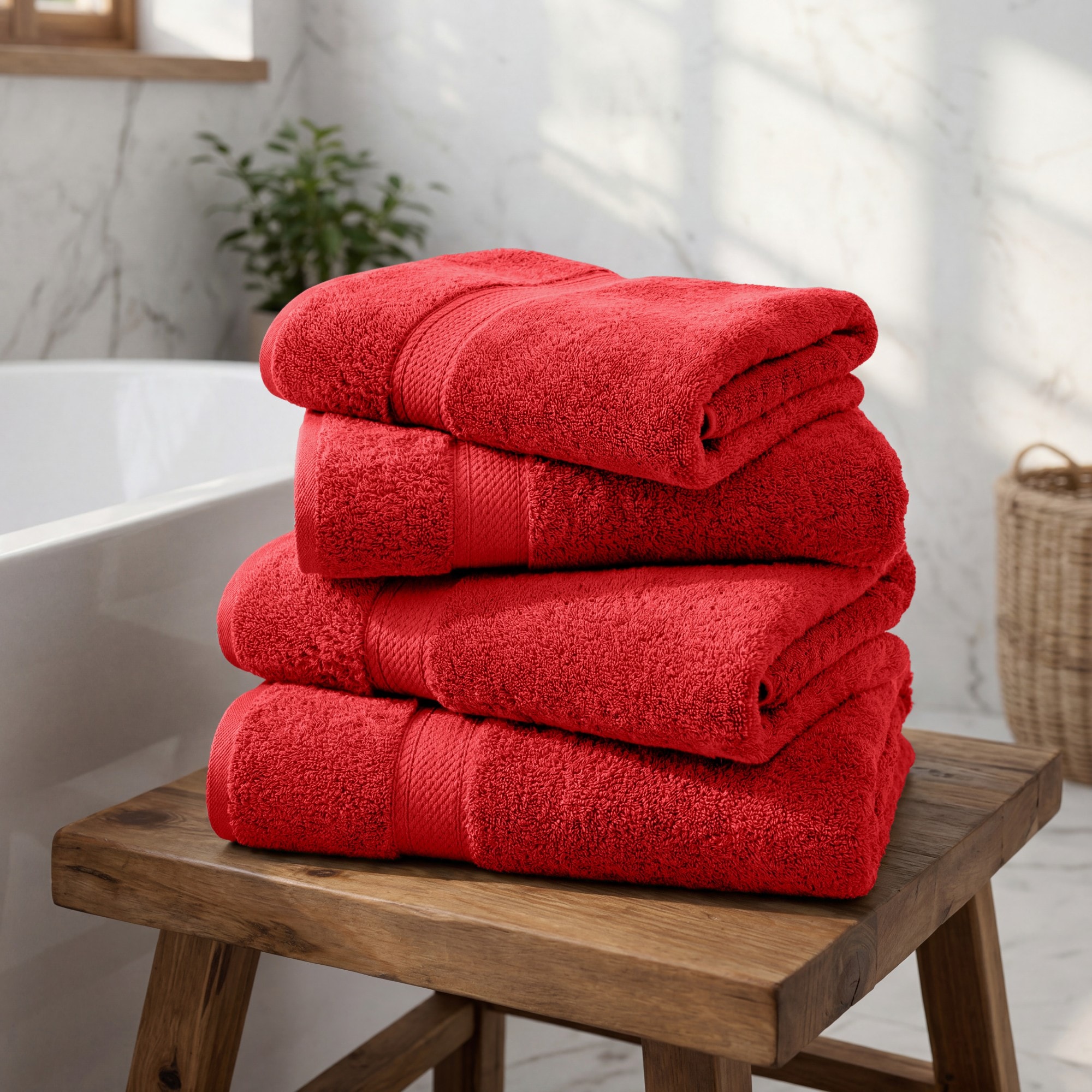 Superior Egyptian Cotton Pile Plush Heavyweight Absorbent Luxury Soft Bath Towel Set