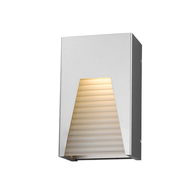 Z-Lite Millenial 10-in Silver Integrated Outdoor Wall Light in the