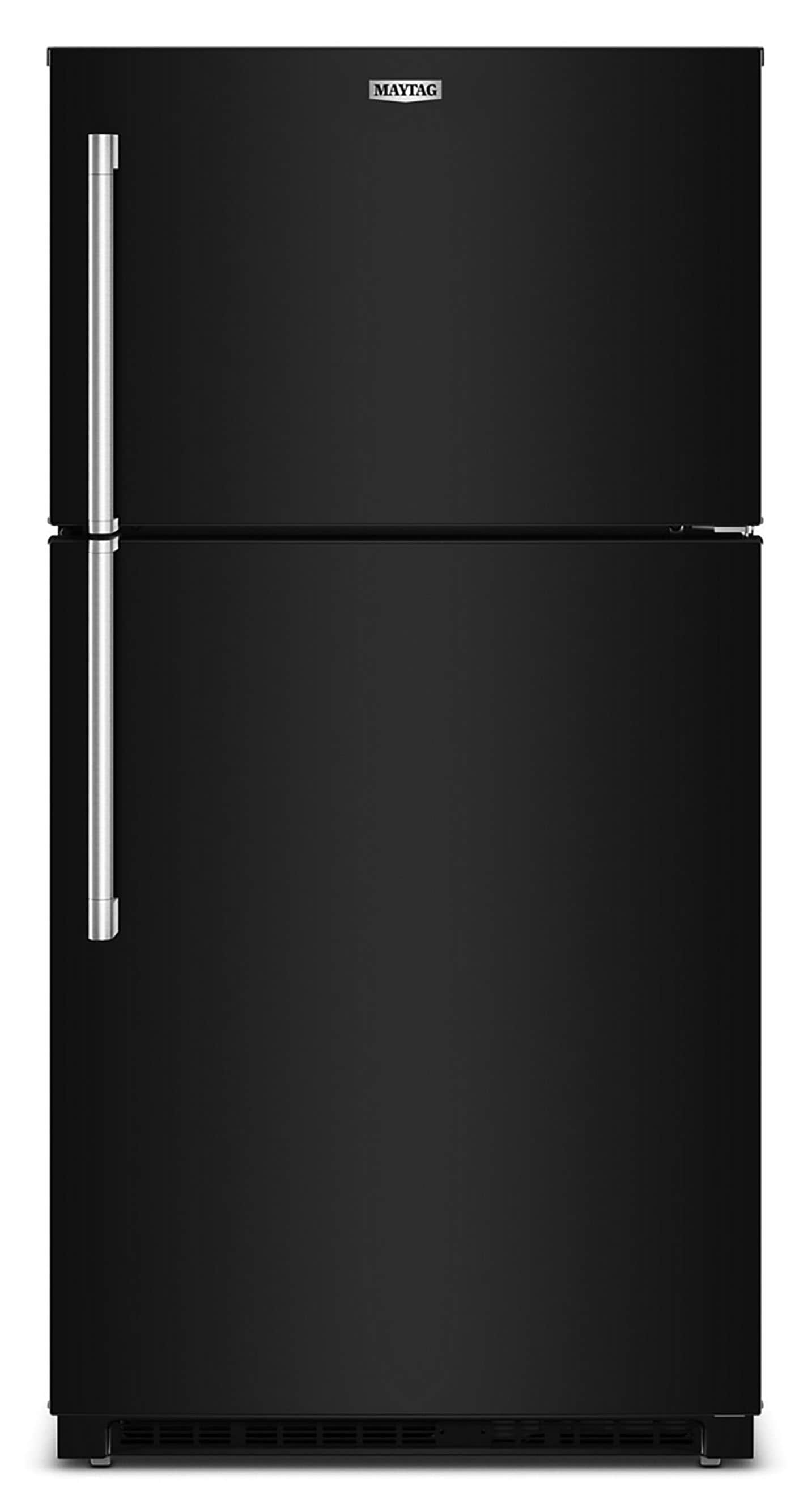 Maytag 21.3-cu ft Standard-Depth 33-in Wide Top-Freezer Refrigerator ( Black ) Garage Ready