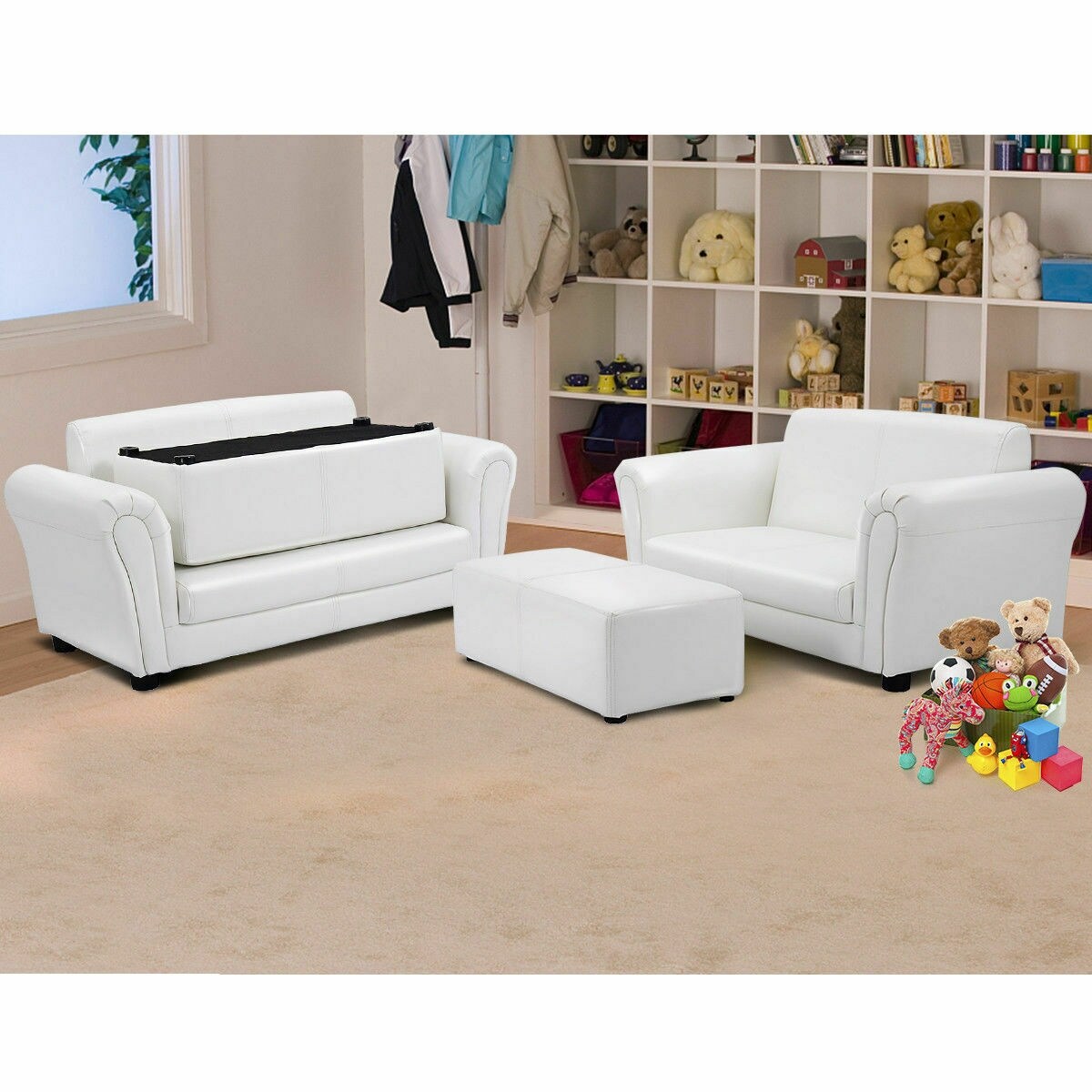 WELLFOR HW-HWY1-54199WH Kids-Chairs - View #9