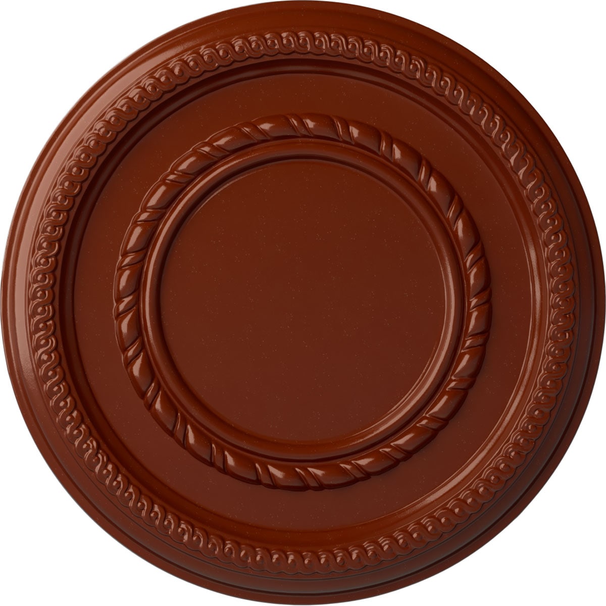Ekena Millwork CM12FEFIF Federal Roped Small 12.5-in W x 12.5-in L Painted Firebrick Polyurethane Whole Ceiling Medallion