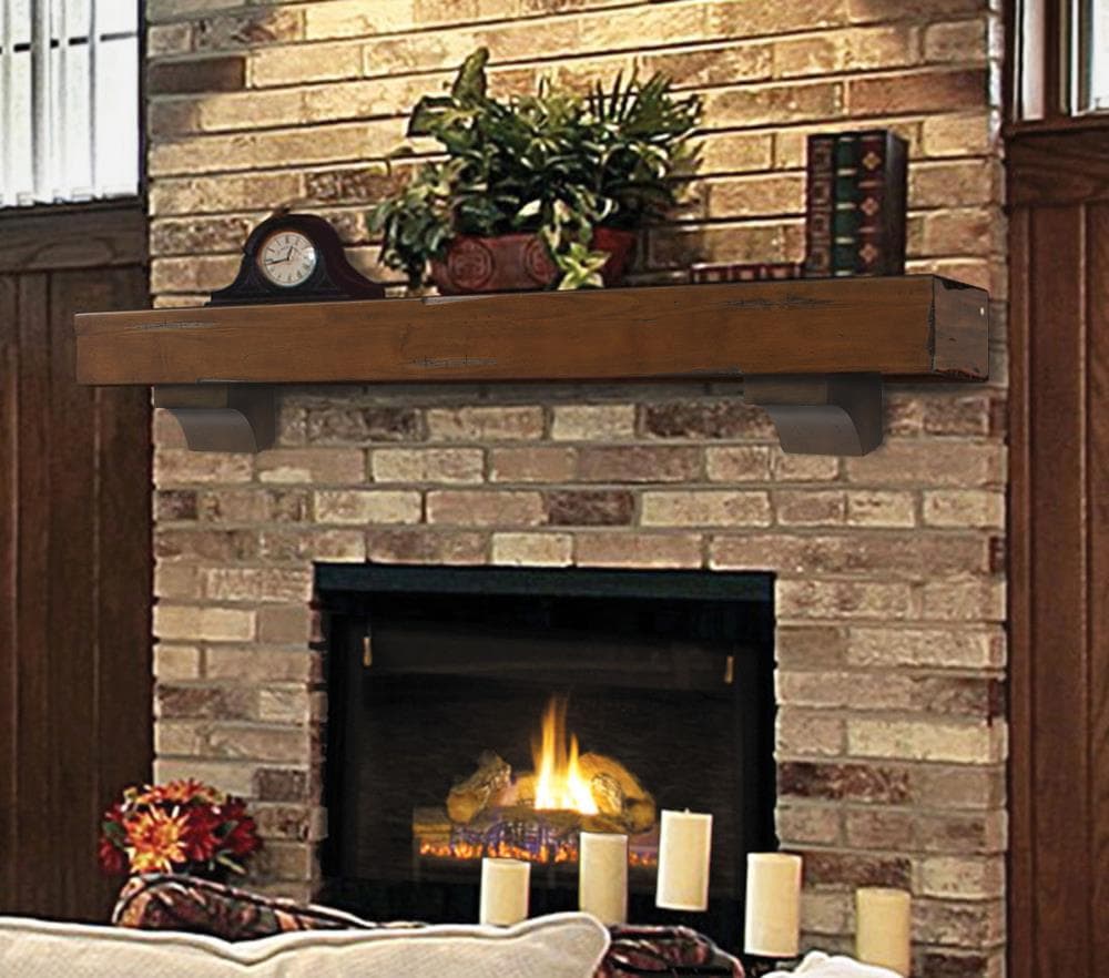 Rustic Details about   Pearl Mantels 412-60-50 Shenandoah Pine 60-Inch Fireplace Mantel Shelf 