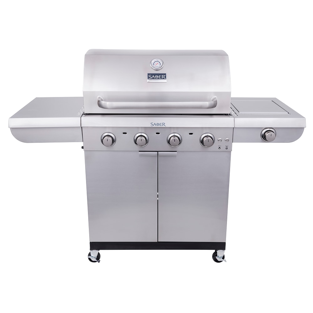 Deluxe Gas BBQ Grill Stainless Steel 4 Burner + 1 Side Outdoor Barbecue  Party
