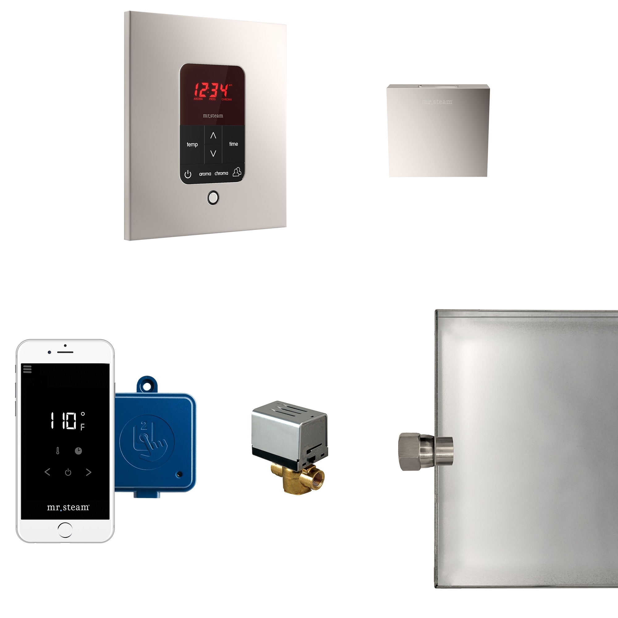 Mr. Steam MSBUTLER1SQ-PN 120-Watt Polished Nickel Steam generator control kit