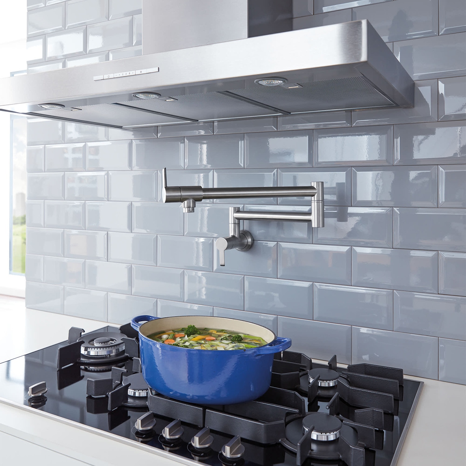 GROHE Zedra Supersteel Double Handle Wall Mount Pot Filler Kitchen   65885024 