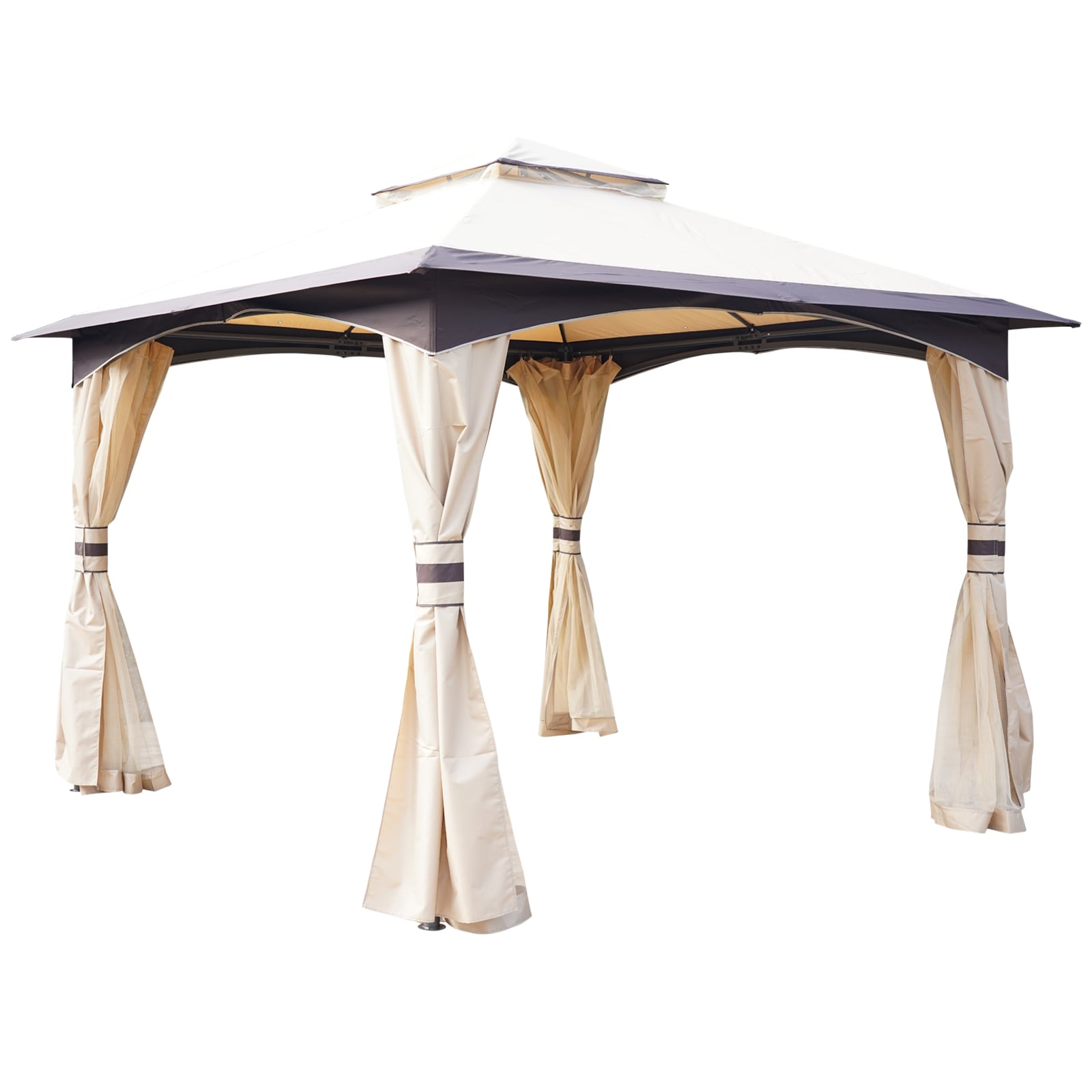 Kahomvis AOS-QP109-446 10-ft x 10-ft White Square Semi-permanent Soft top Roof