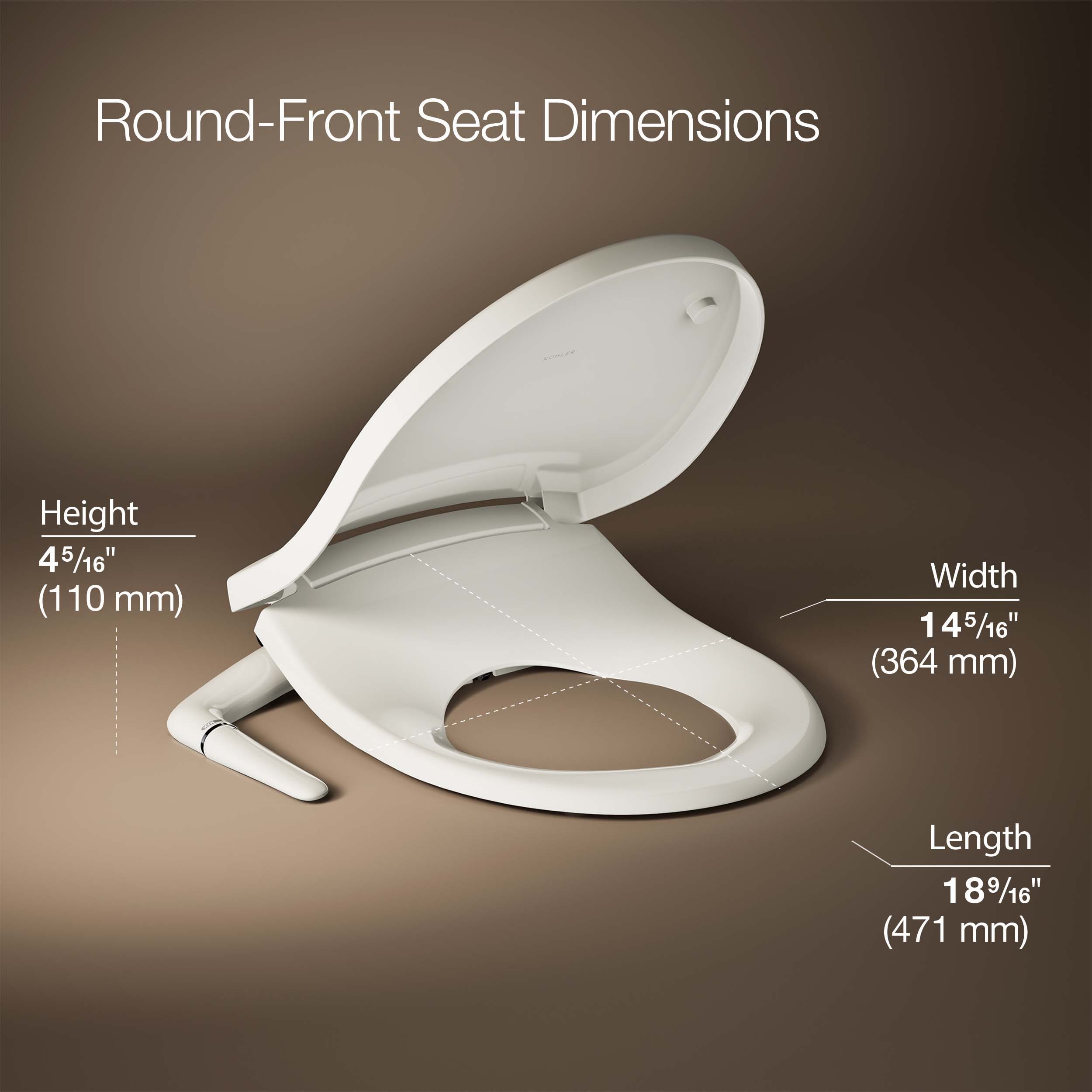 KOHLER K-76923-96 Bidet-Toilet-Seats - View #3