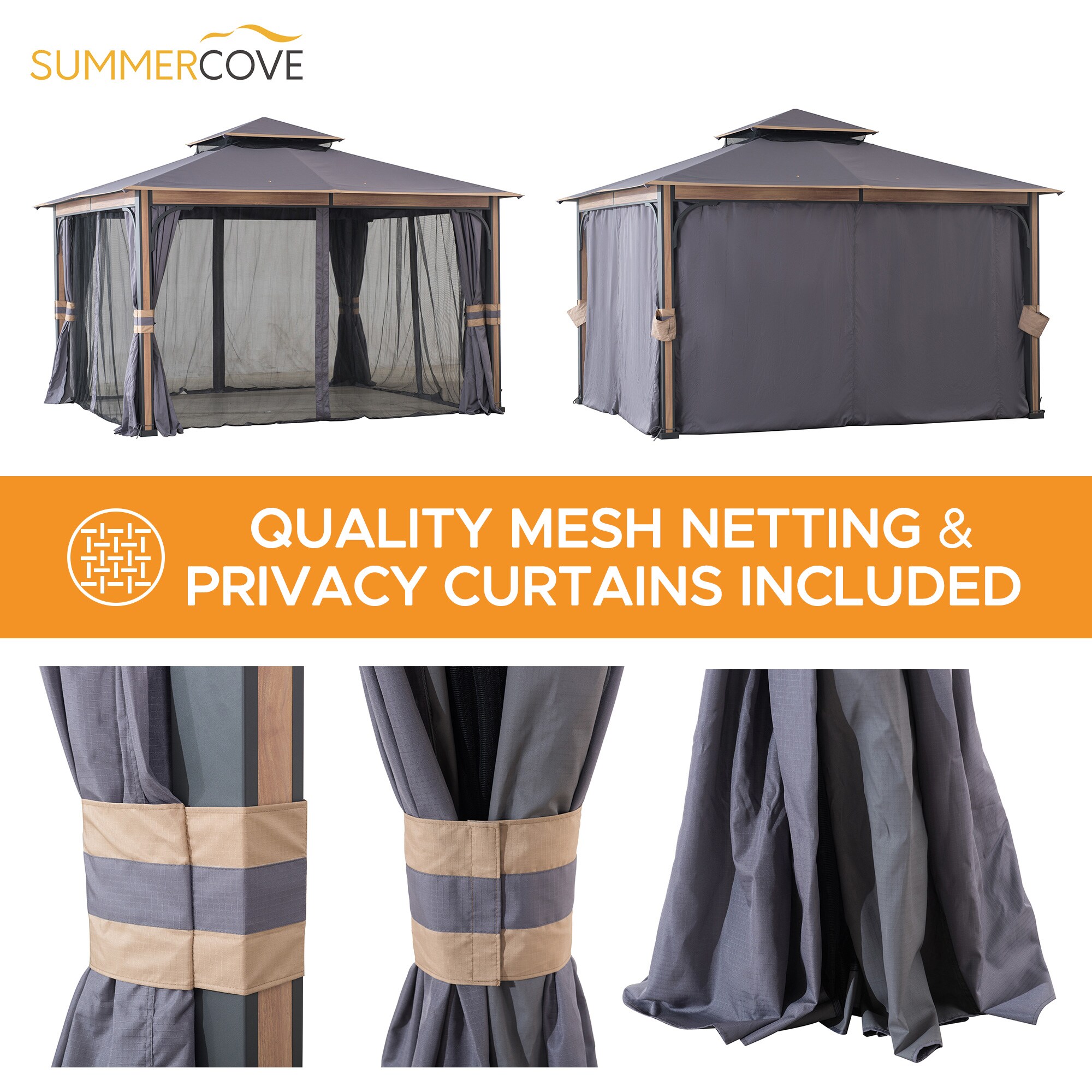 Sunjoy A101015301 Wood-Resin-Gazebos - View #8