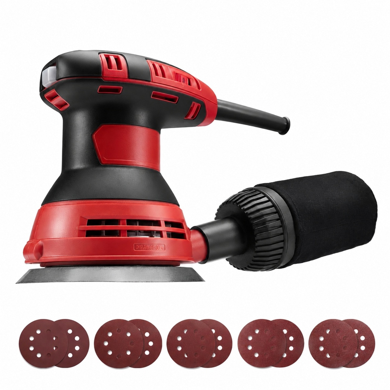 Vrbgify  Random Orbital Sander 3 AMP Corded Palm Sander 6 Speed 12000 OPM 5 Inch with 10 pcs Sandpapers Dust Collection Ergonomic Grip for