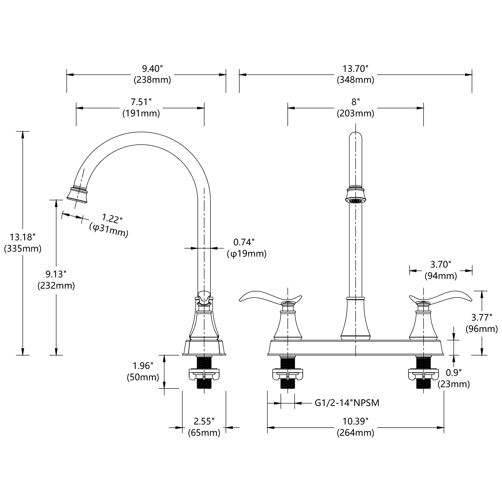 LOVMOR SF-J-T3177P277520 Kitchen-Faucets - View #2