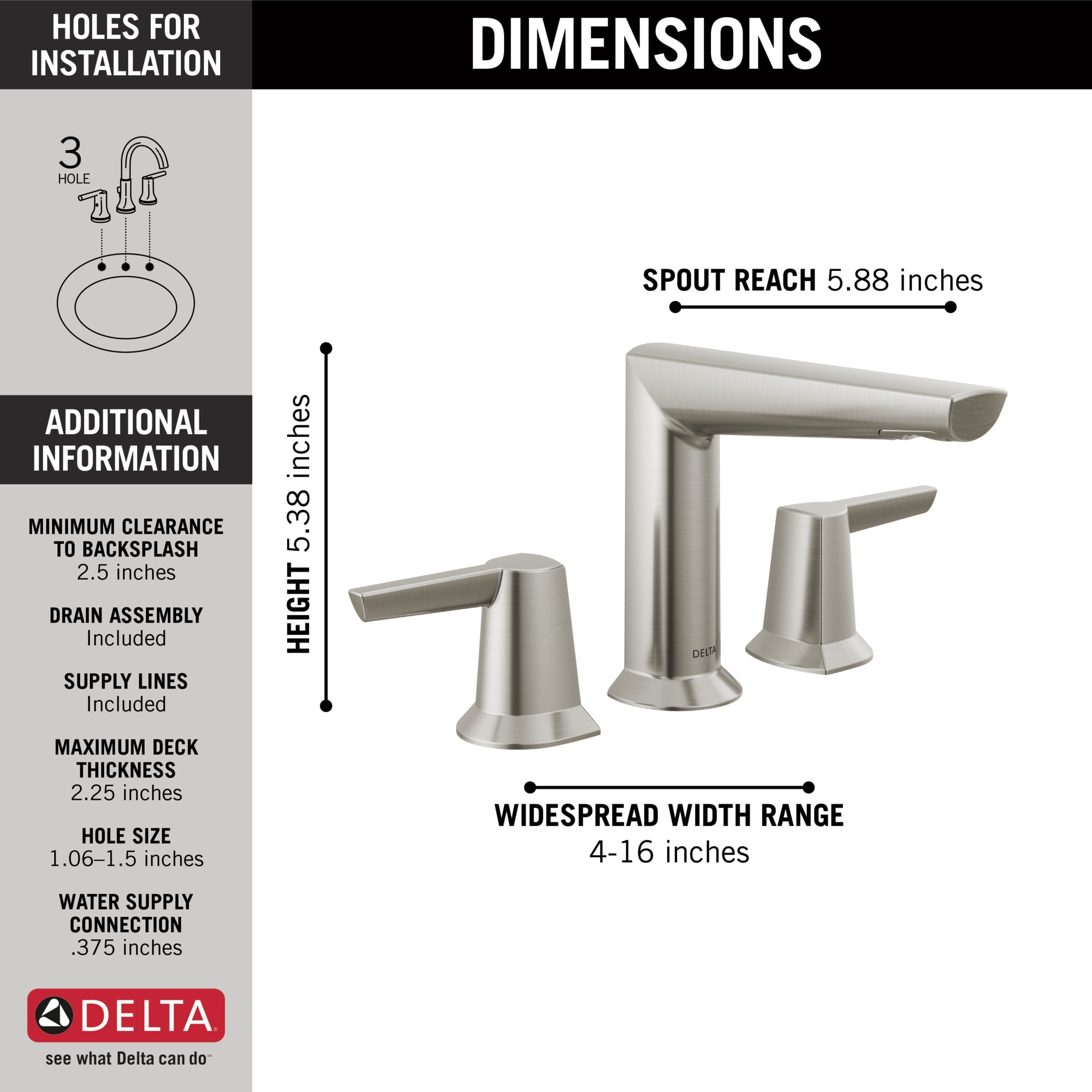 Delta 3571-SS-PR-MPU-DST Lavatory-Faucets - View #3