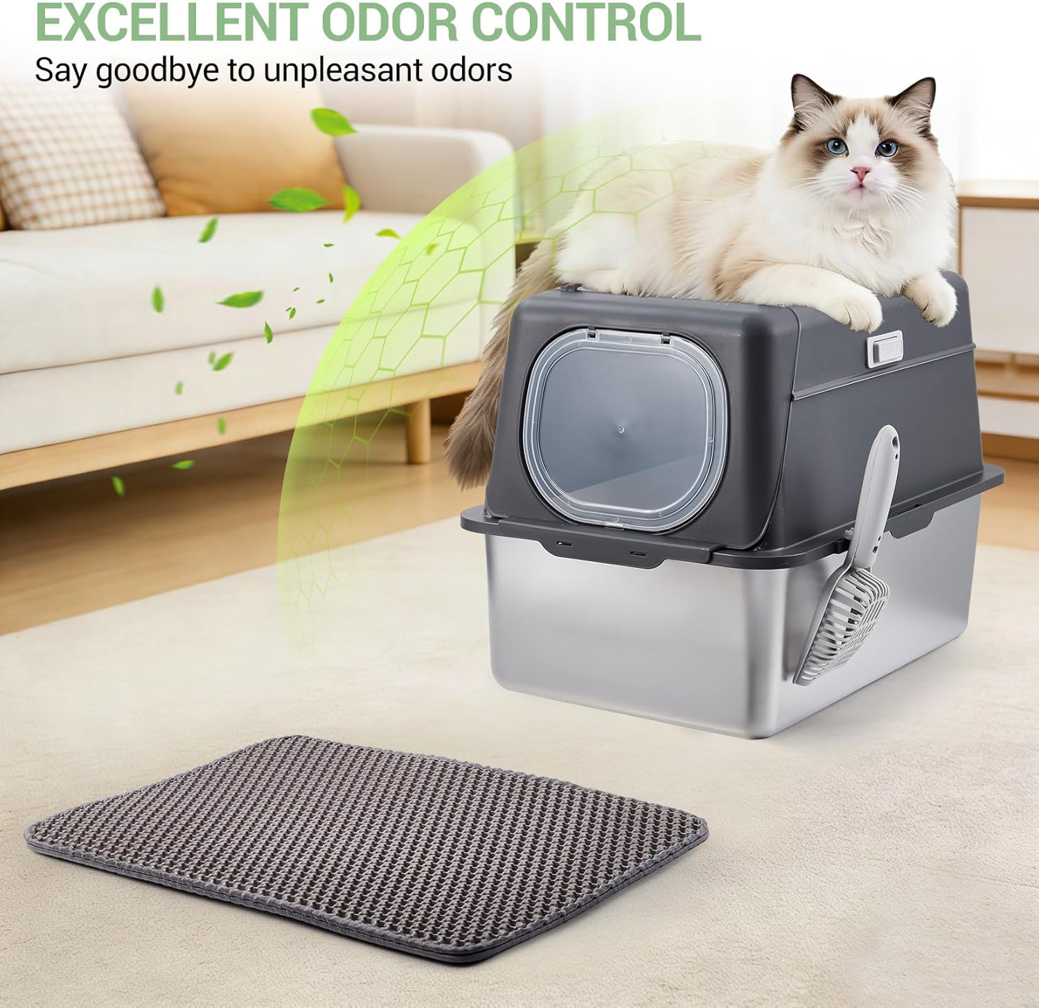 GAOMON IBTH61W1I62M7T Cat-Litter-Box - View #4