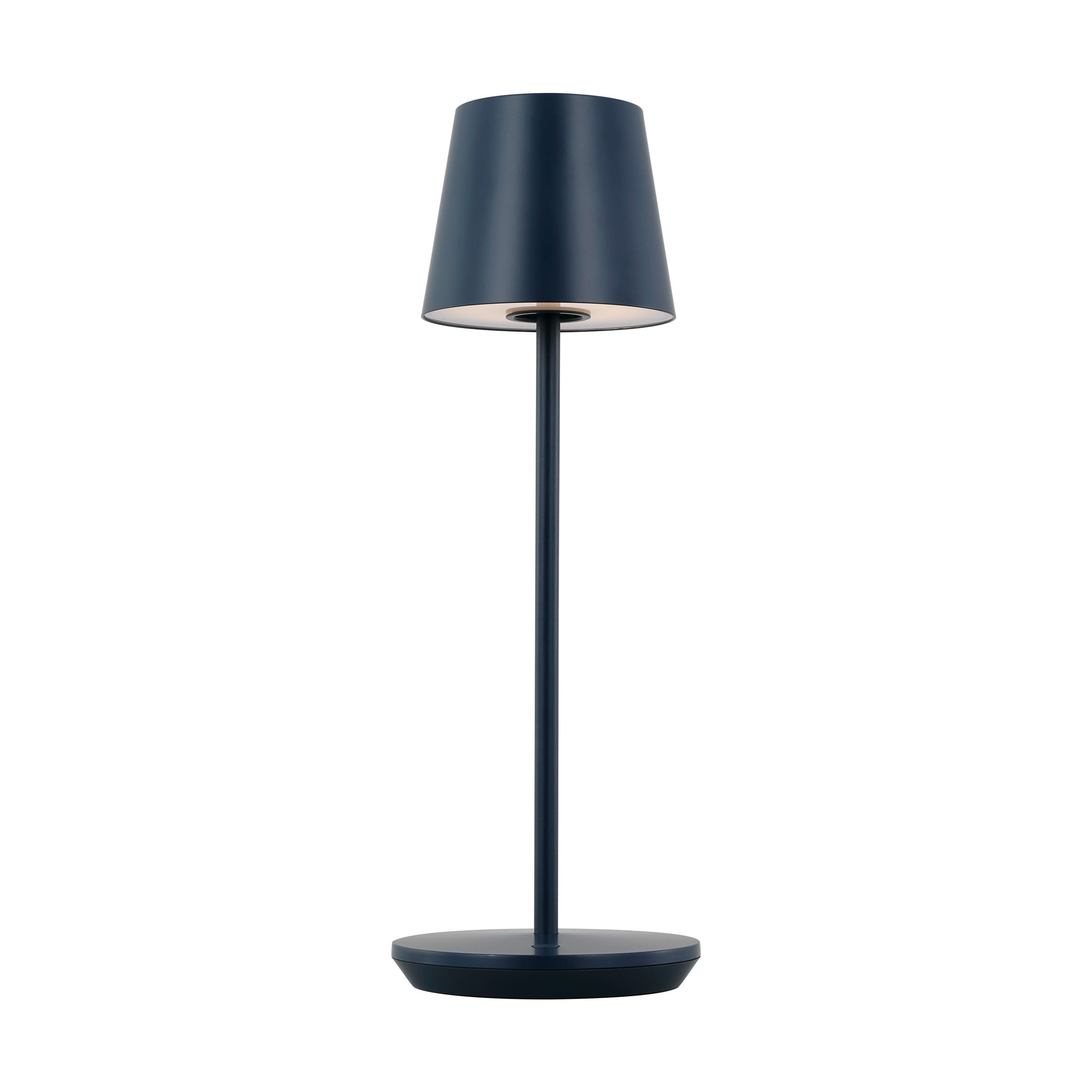 Generation Lighting 8000701-224 Mena 12.875-in Hague Blue LED Touch Buffet Table Lamp with Metal Shade