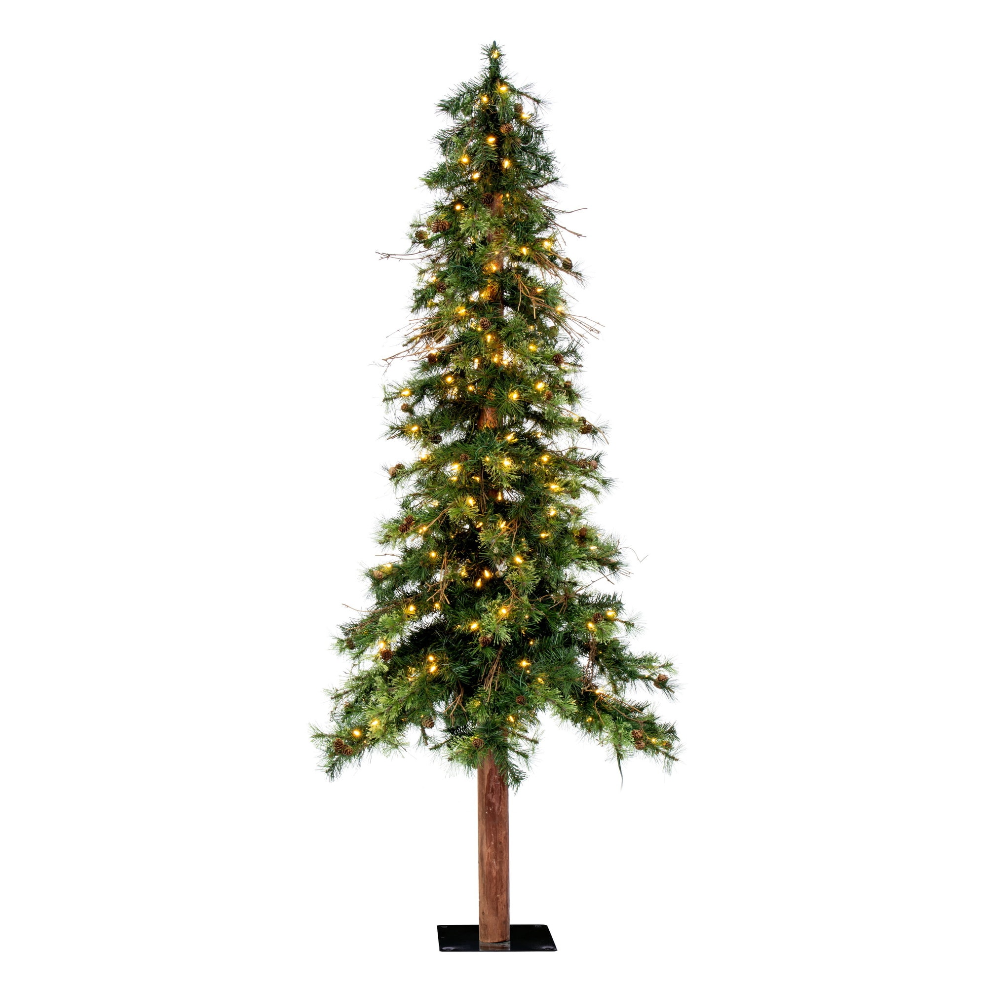 Vickerman A801971LED 7-ft Pine Pre-lit Artificial Christmas Tree with White LED Lights