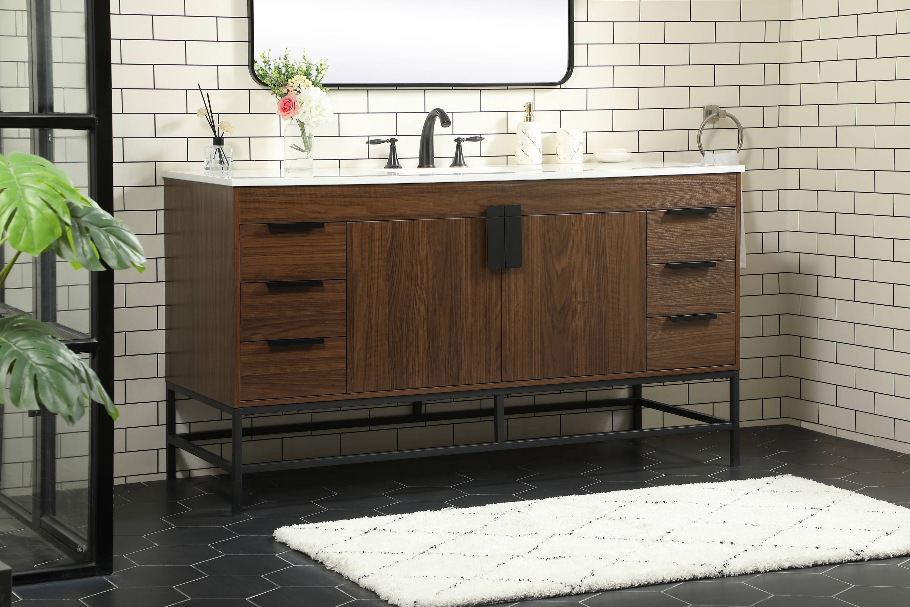 Elegant Decor HF146580MWT Bath-Vanity-Combo - View #3