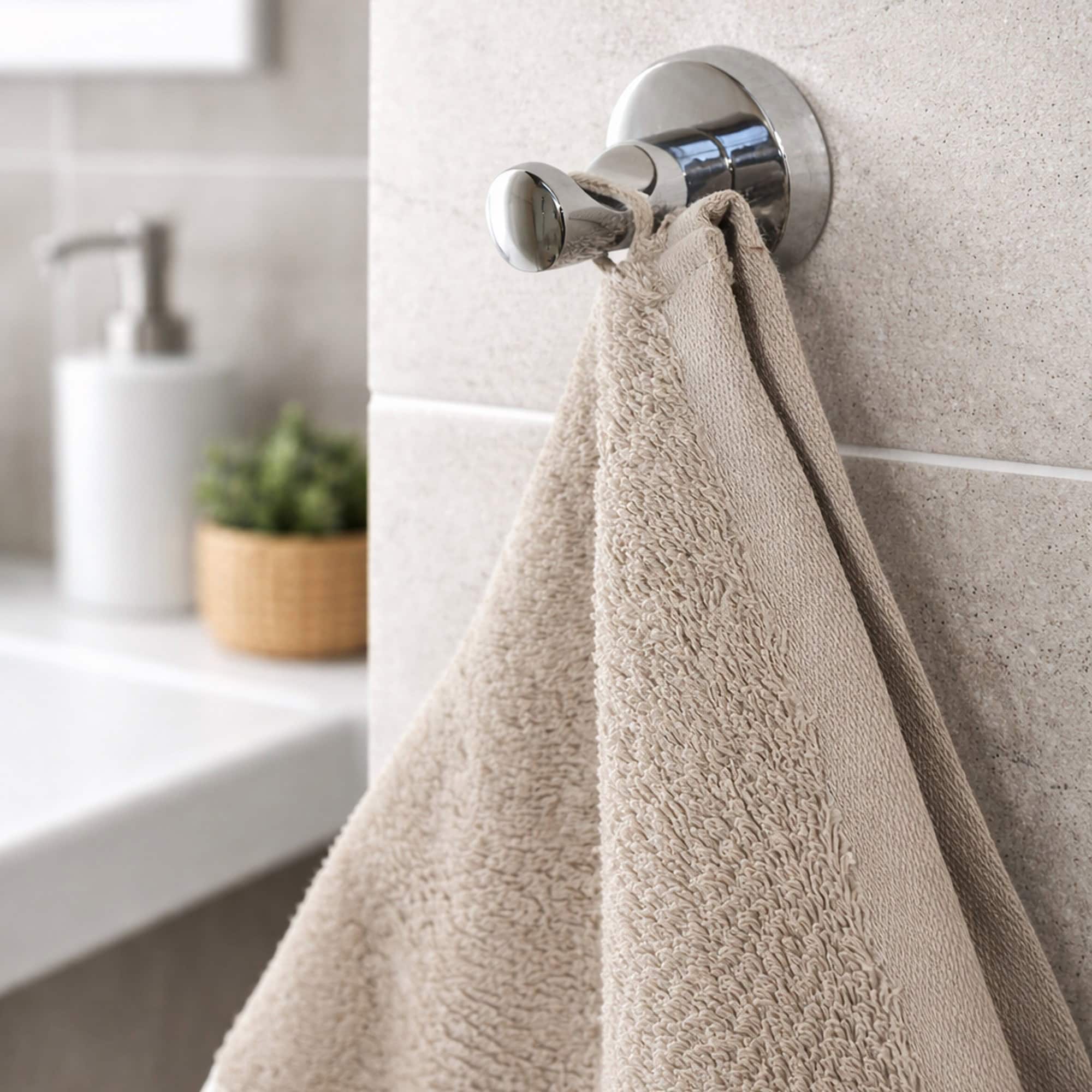 EVIDECO FRENCH HOME GOODS - Curved Single Robe Hook - Polished Steel Wall Mount