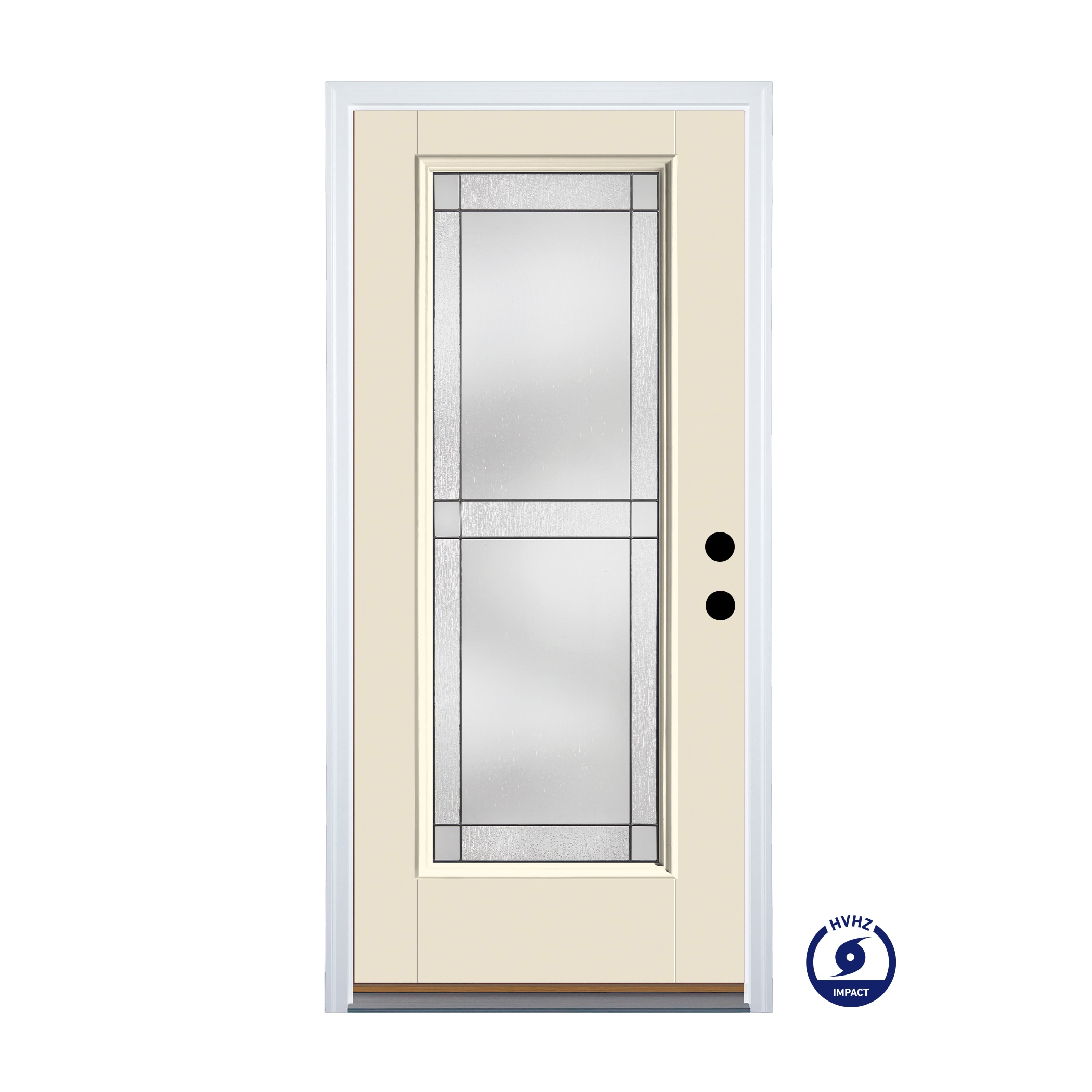 Therma-Tru TT649240 Entry Door 36-in x 80-in x 6-9/16-in Fiberglass Full lite Right-hand outswing Unfinished Prehung Front Door Insulating core