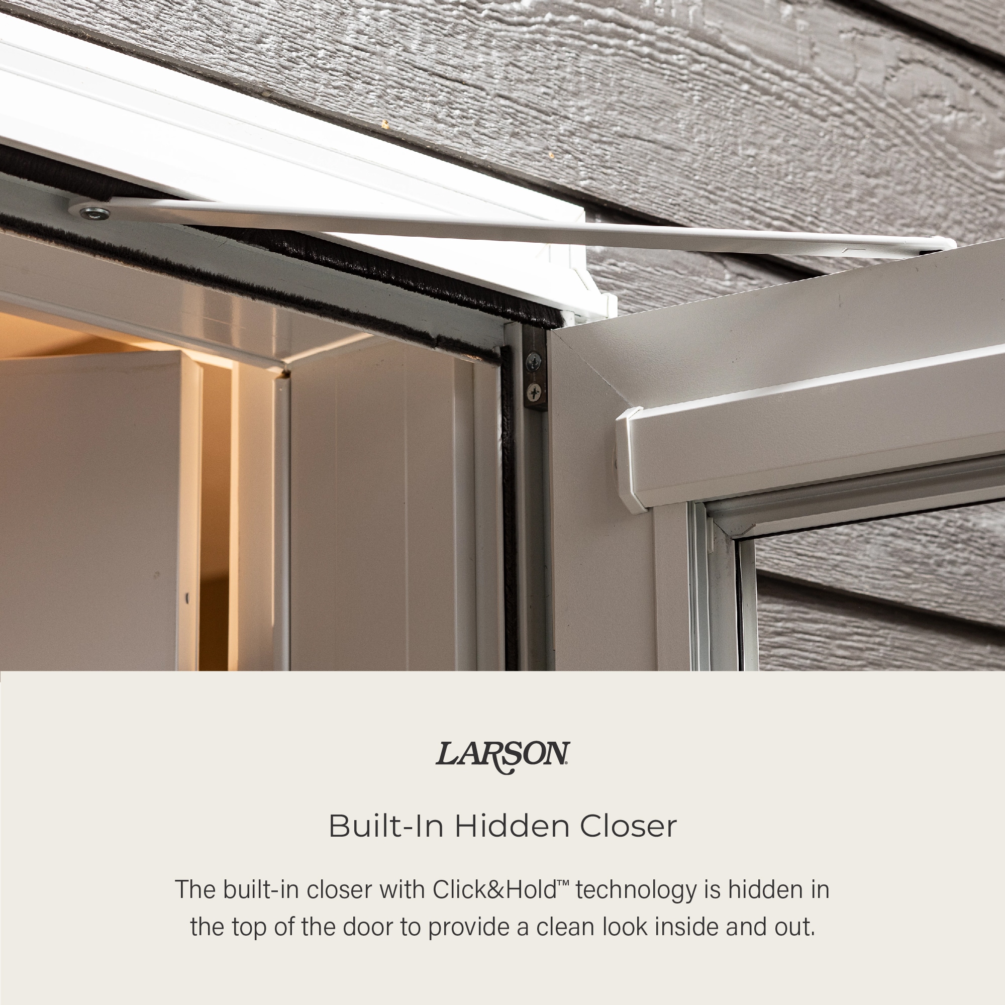 Larson Pebblestone Shop LARSON Platinum Split Fullview Aluminum Storm Door with ...