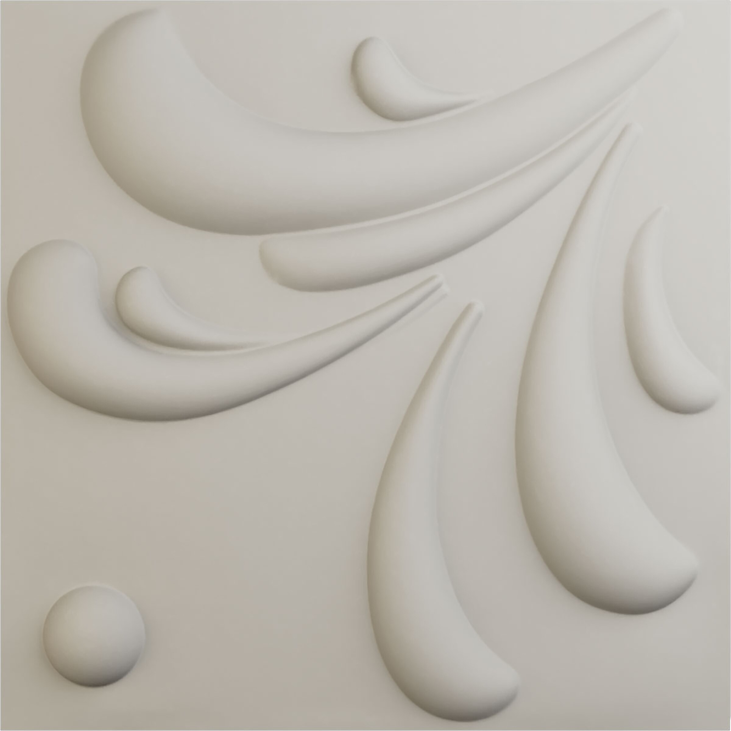 Ekena Millwork WP20X20ACGBW-CASE-12 19-5/8-in x 19-5/8-in Embossed Paintable/Stainable Off-white PVC Abstract Wall Panel ( 12 -Pack, Covers 32.04-sq ft )