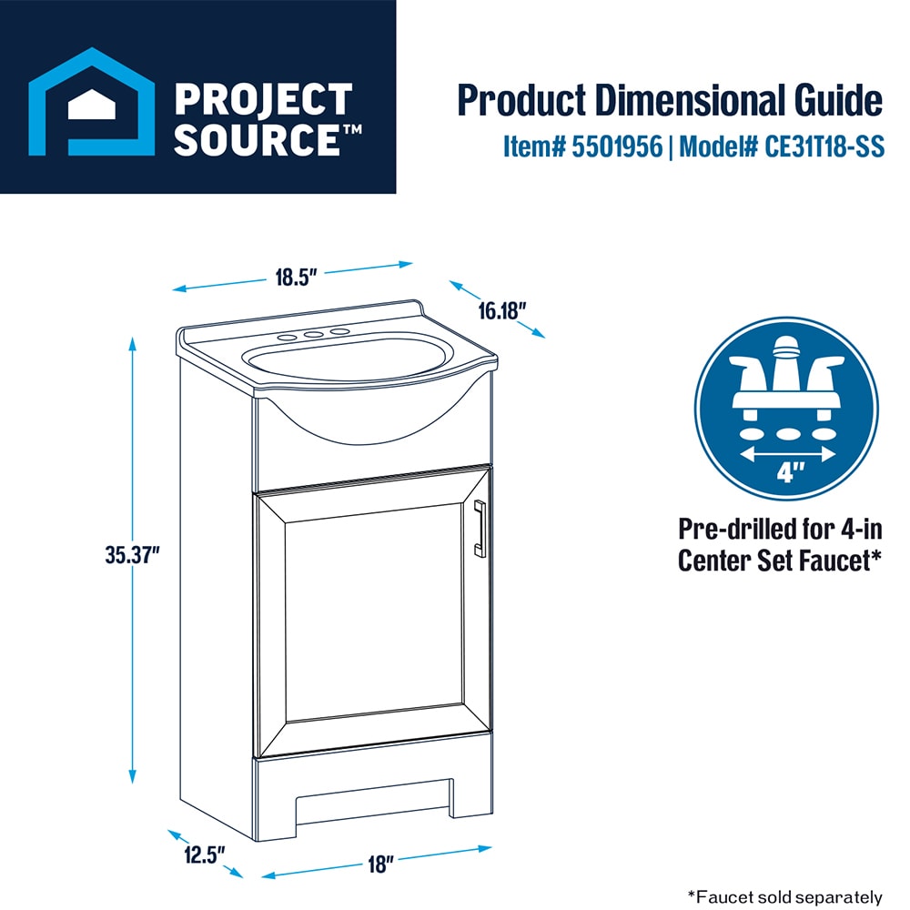 Project Source CE31T18-SS Bath-Vanity-Combo - View #4