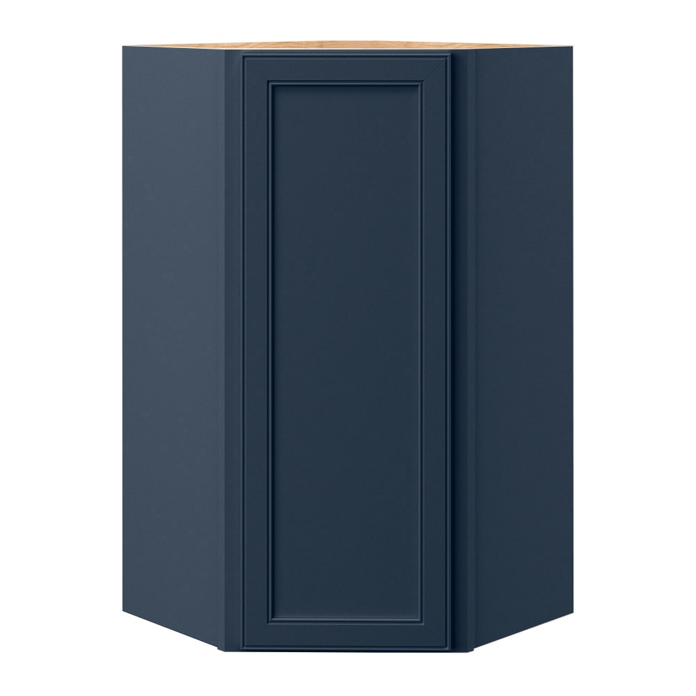 allen + roth 9244SH Southam 24-in W x 42-in H x 12-in D Navy Diagonal Corner wall Fully assembled Cabinet Recessed Panel